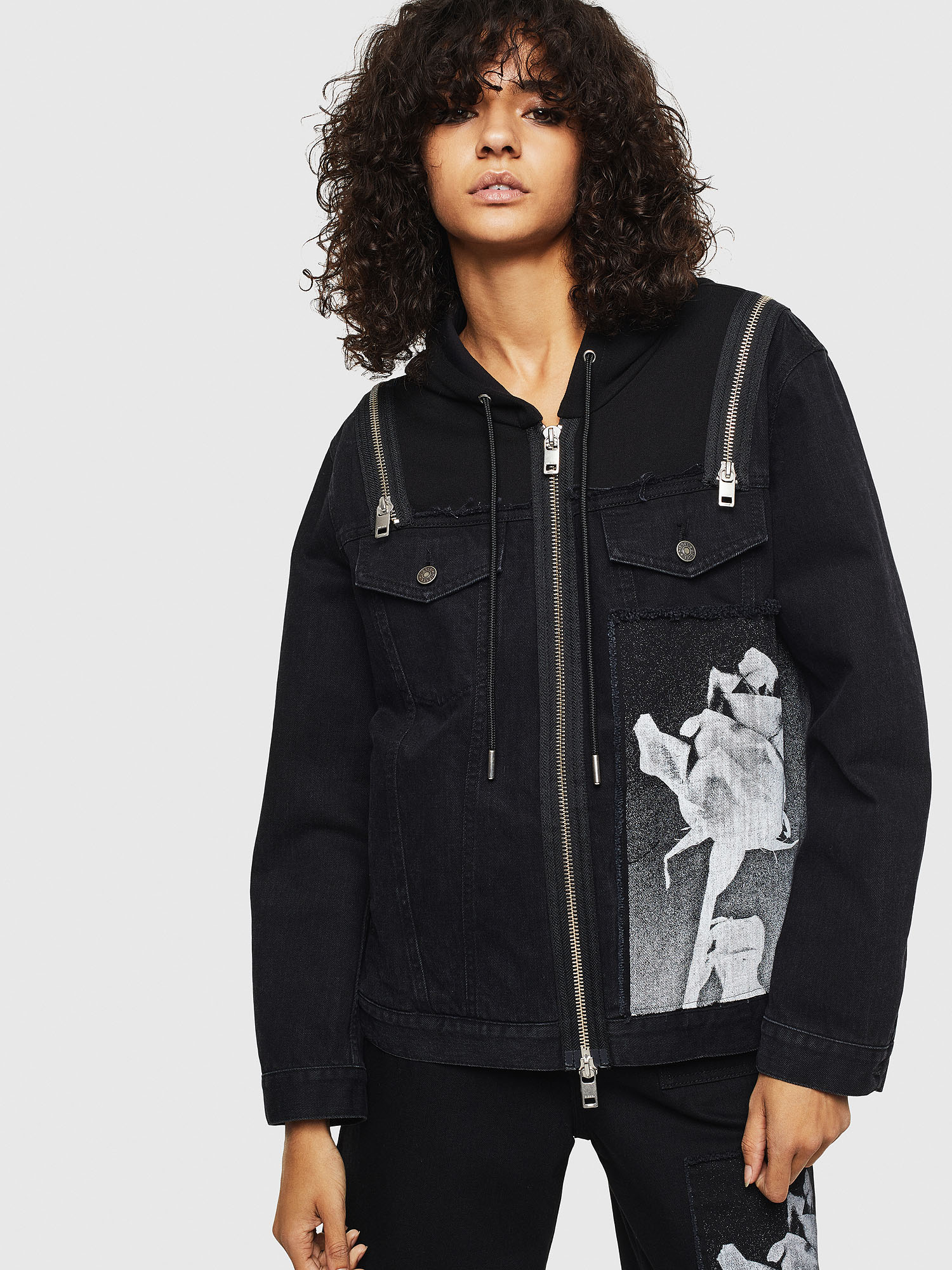 DE-VYSE-SX, Black Diesel - DE-VYSE-SX, Black - Denim Jackets - Image 1