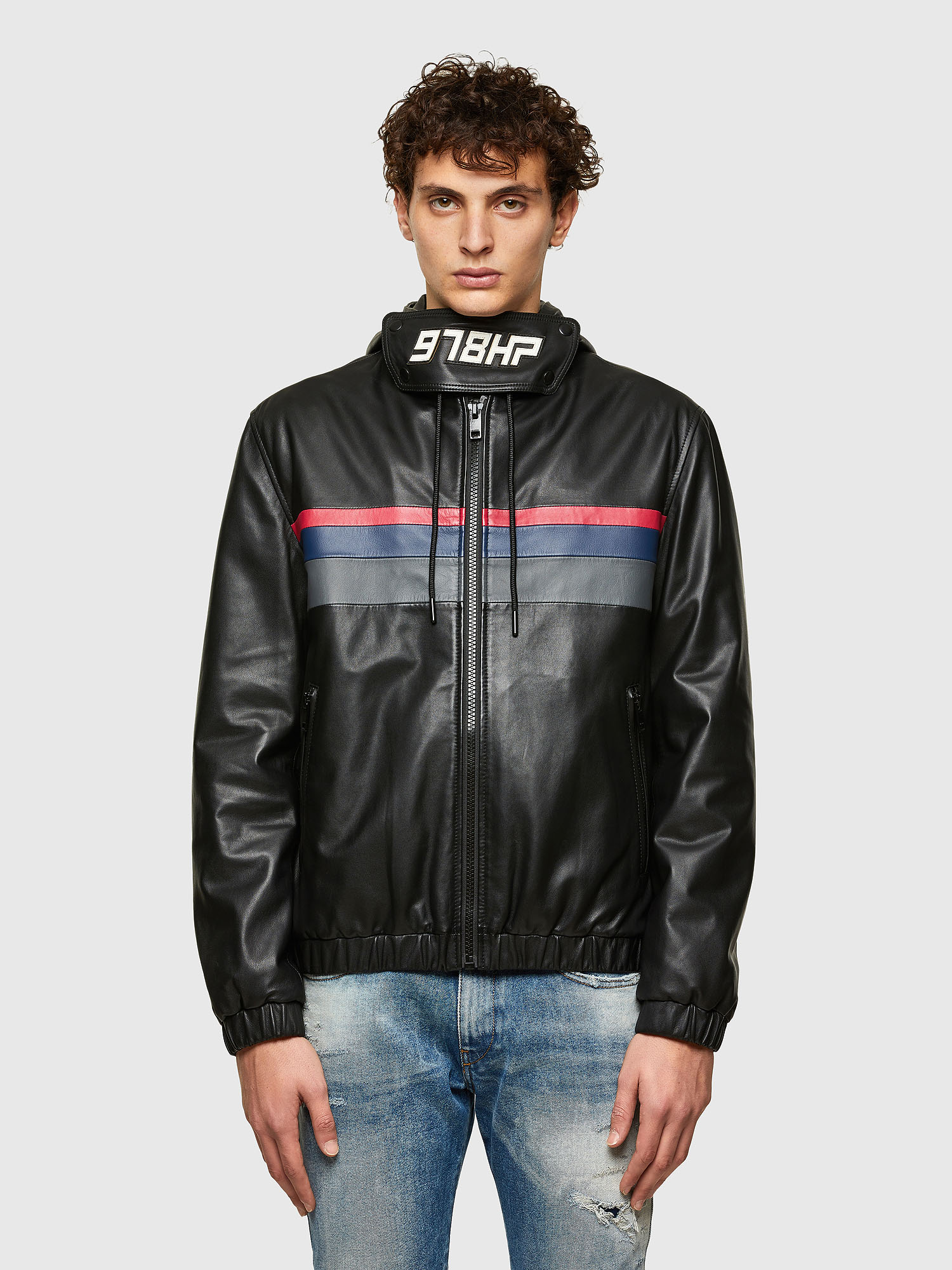 L-CIRCLE, Black Diesel - L-CIRCLE, Black - Leather jackets - Image 1