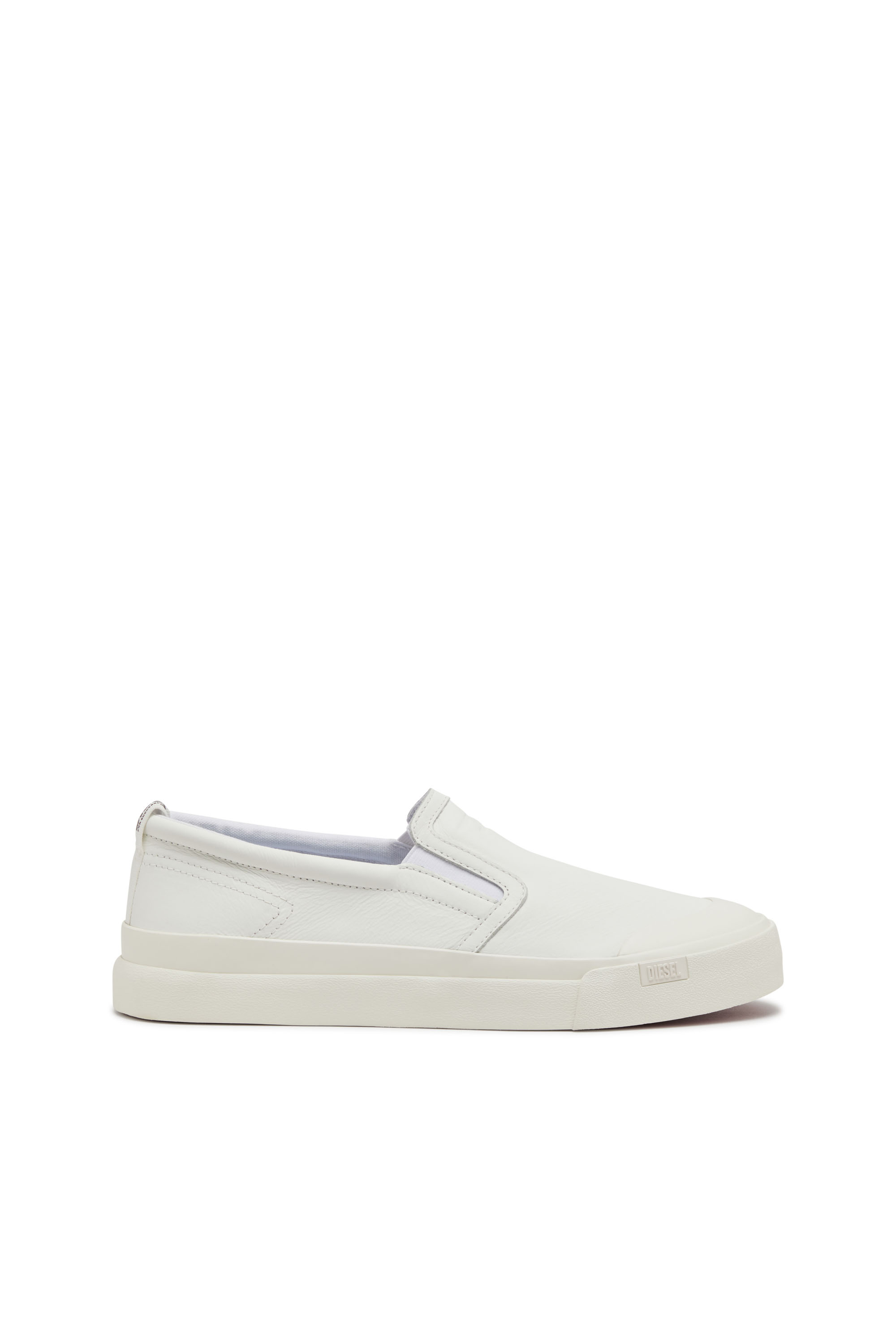 Diesel - S-ATHOS SLIP ON, Man's S-Athos-Slip-on sneakers in plain leather in White - 1