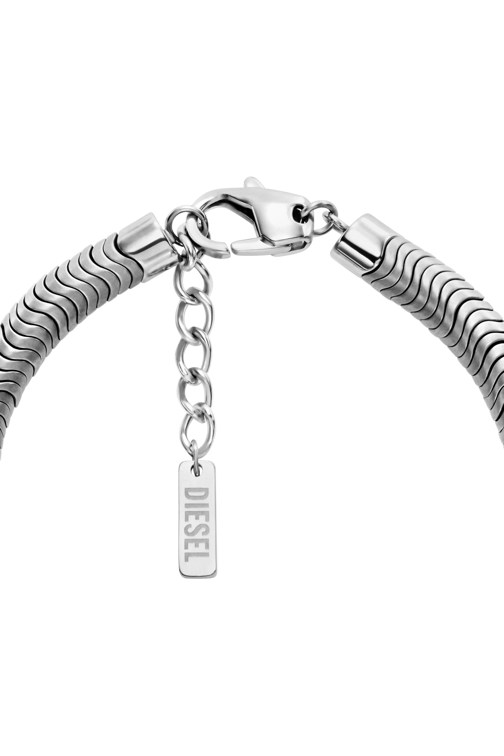 Diesel - DX1572931 JEWEL, Unisex's Hematite Beaded Bracelet in Silver/Blue - 2