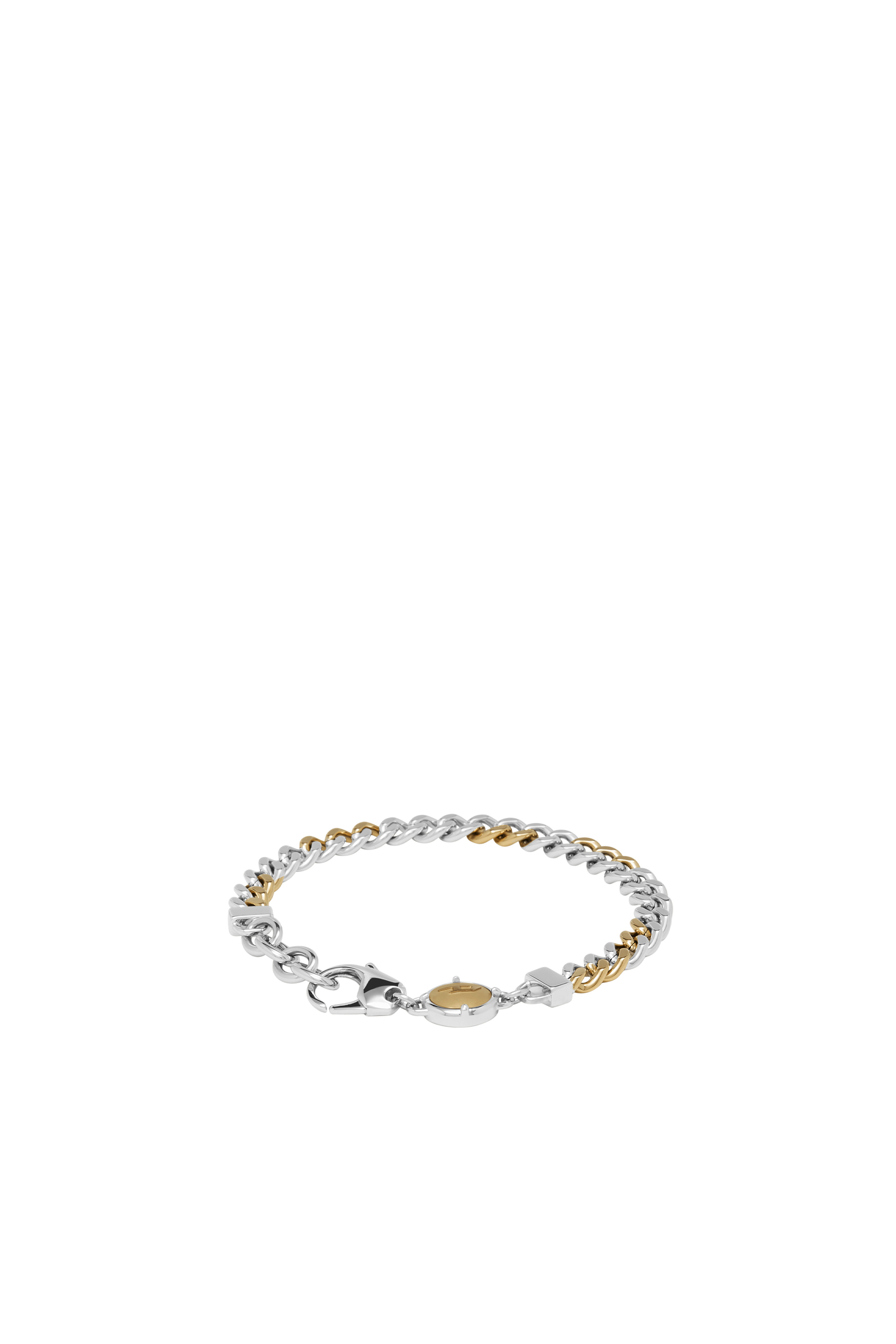 Femme Bracelets Bracelets DIESEL Bracelet chaîne en acier inoxydable bicolore DIESEL en coloris Blanc 
