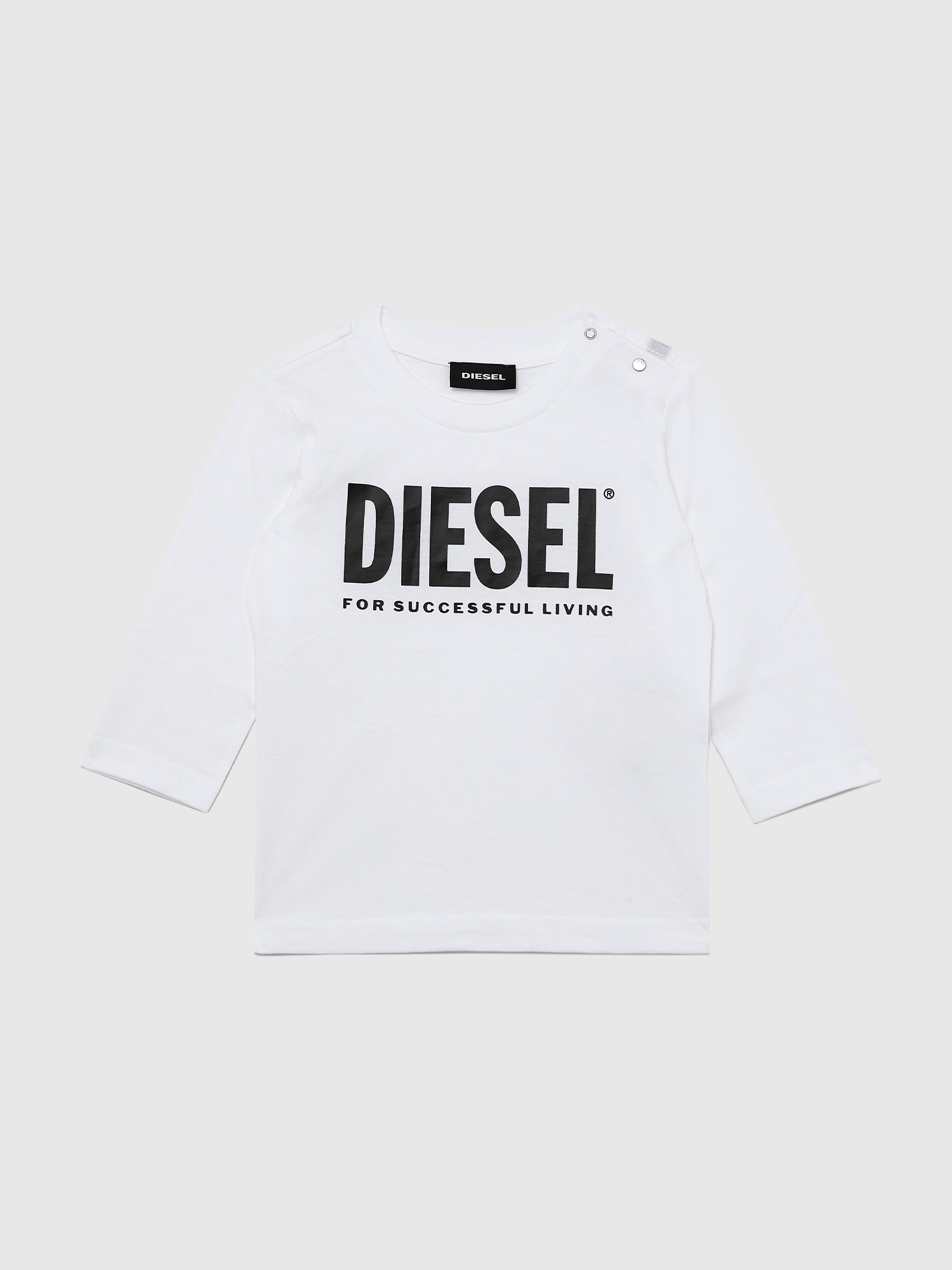 TJUSTLOGOB ML, White Diesel - TJUSTLOGOB ML, White - T-shirts and Tops - Image 1