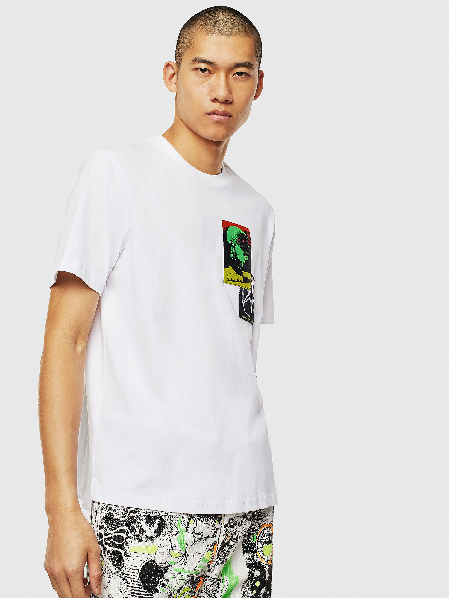 T-JUST-SLITS-J18, White Diesel - T-JUST-SLITS-J18, White - T-Shirts - Image 1