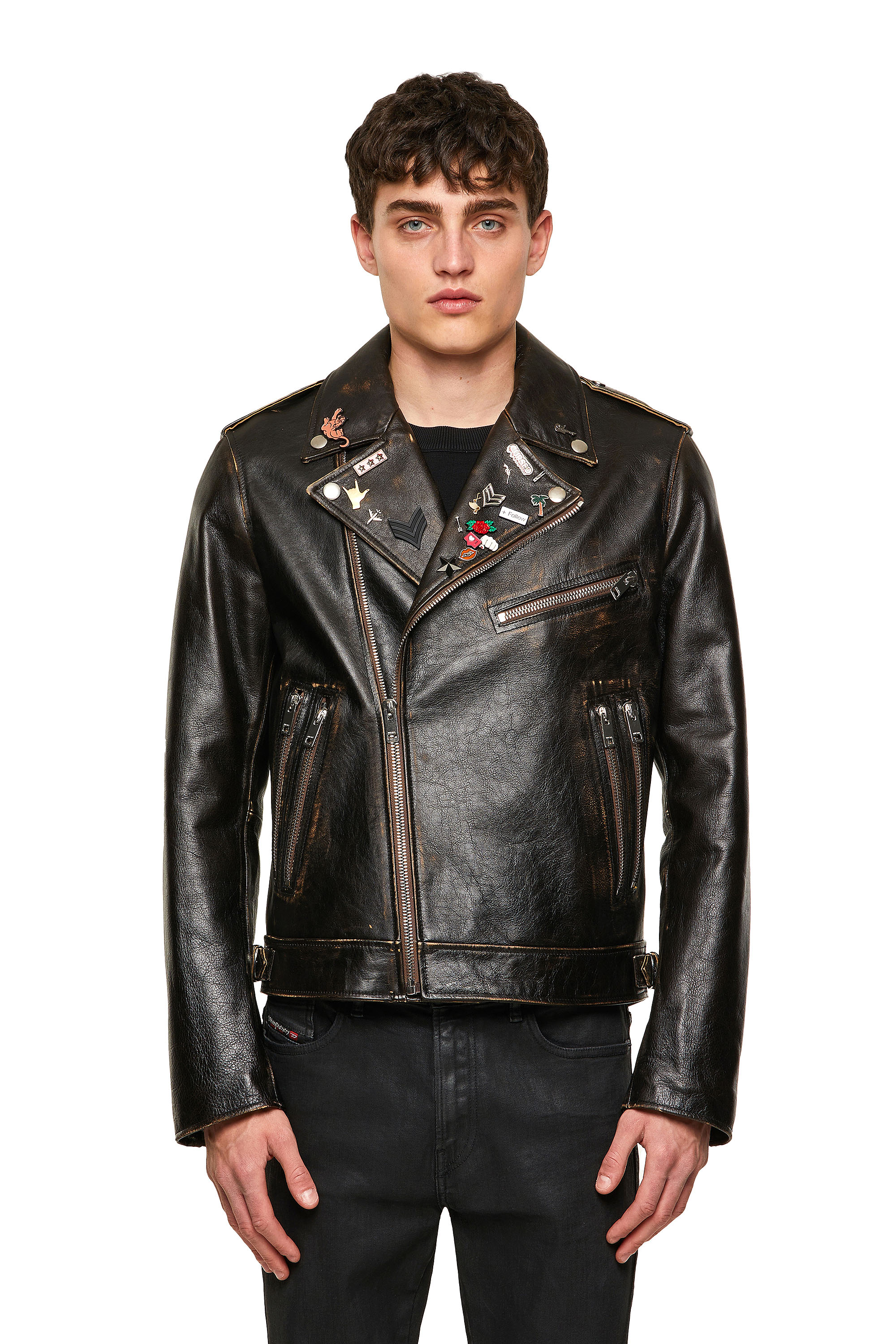 L-GARRETT-NEW, Black Diesel - L-GARRETT-NEW, Black - Leather jackets - Image 1