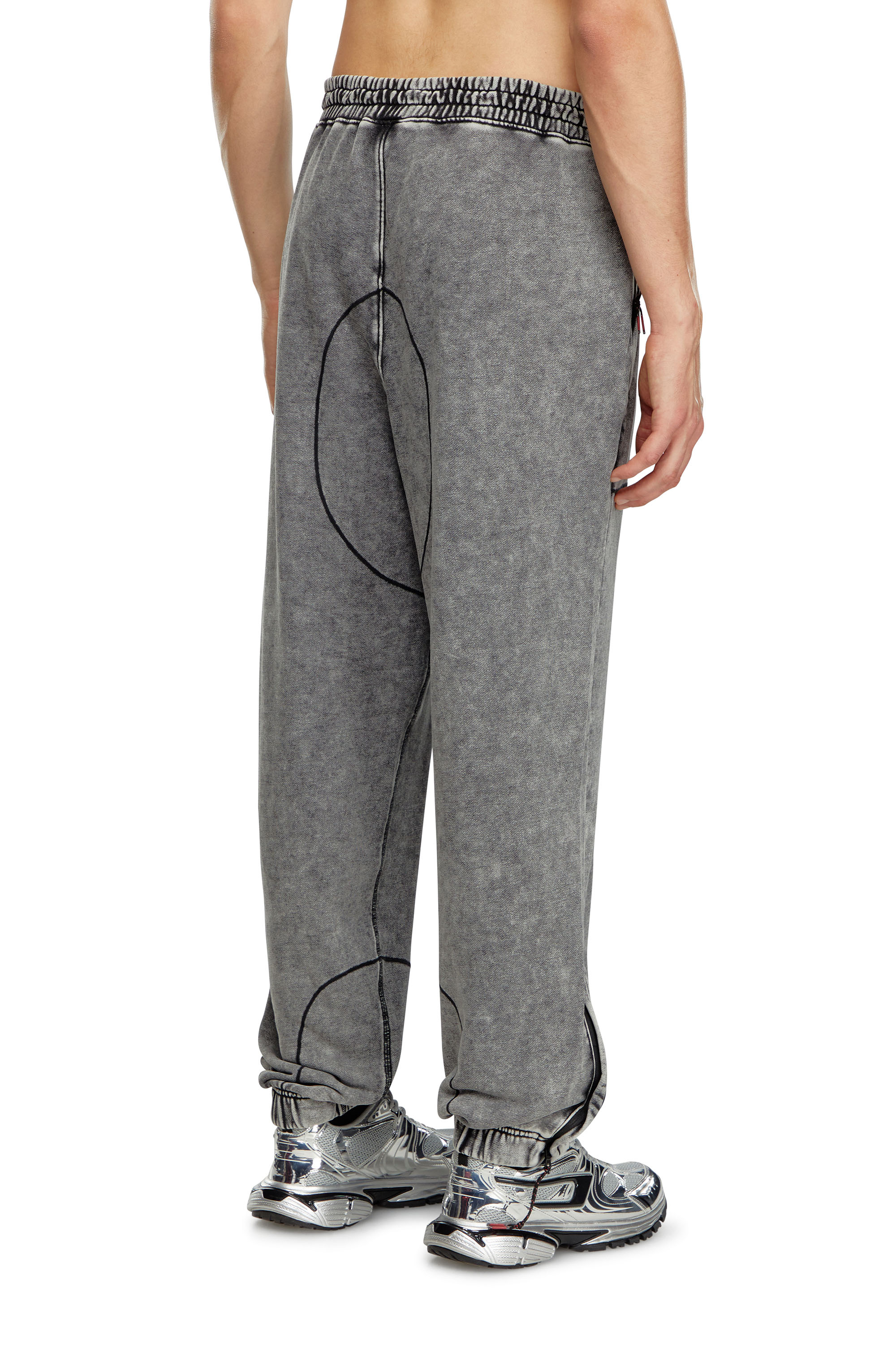 Diesel - AMSB-QUENTIN-HT57, Man's Faded track pants with toggle waist in Grey - 4