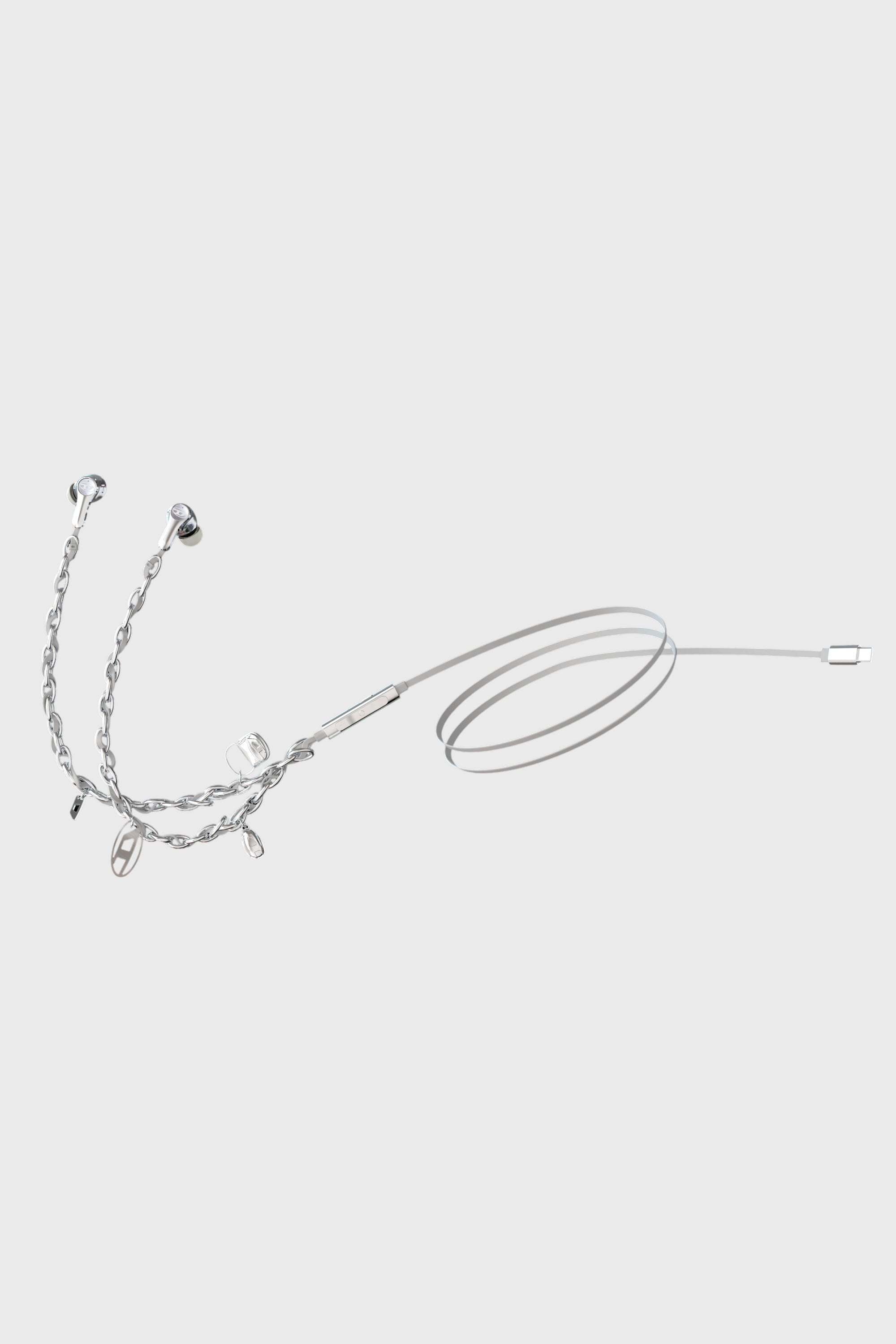 Women's Wired Earbuds and charms | Silver | Diesel {{Country}}