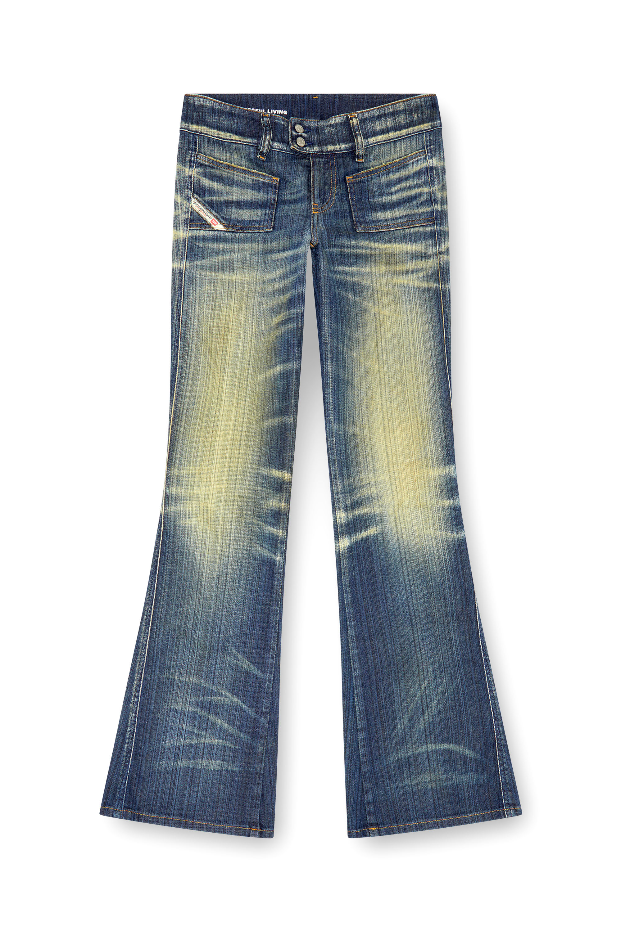Diesel - Woman Bootcut and Flare Jeans D-Hush 09J46, Dark Blue - Image 3