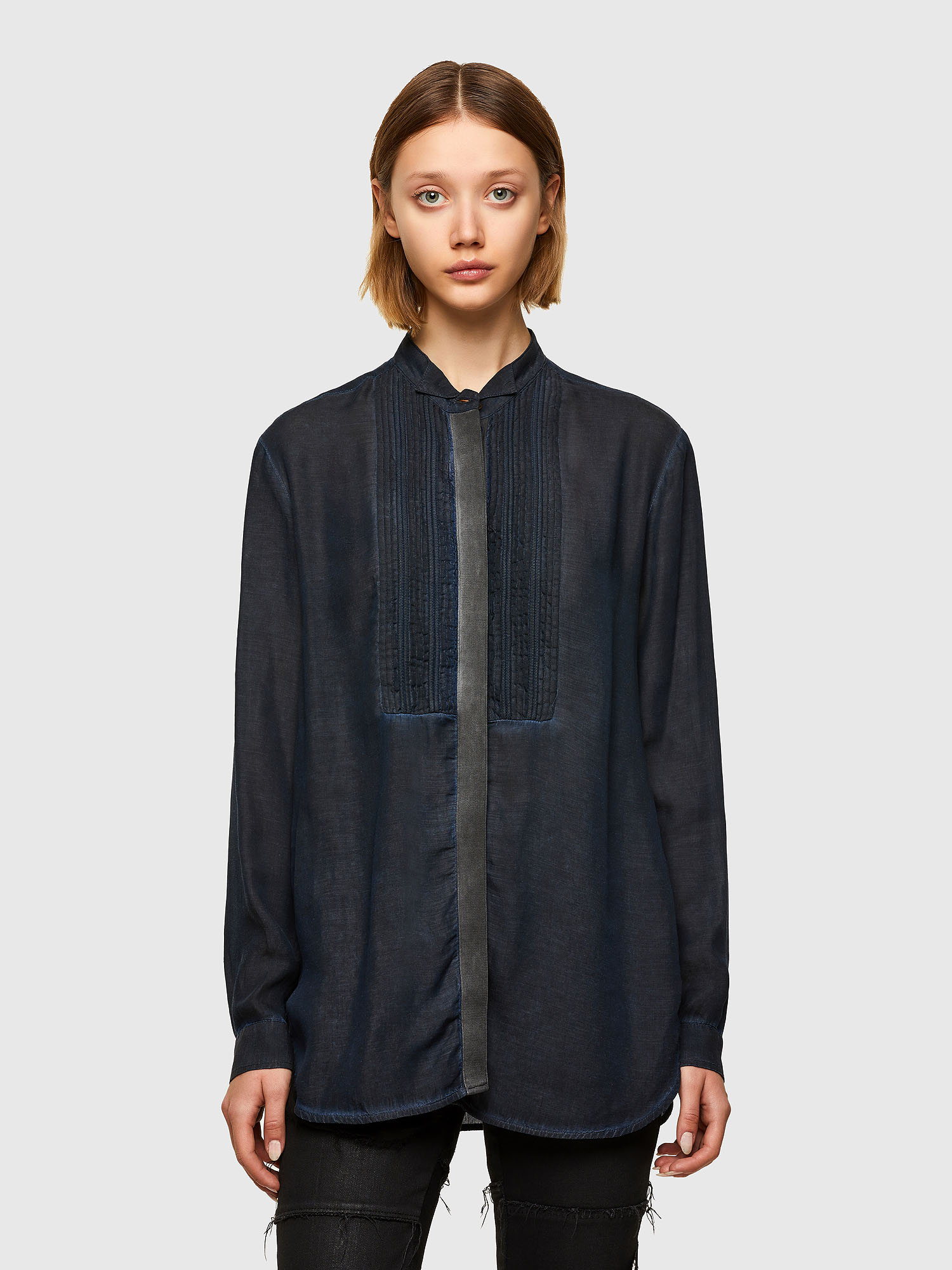 CADYA, Dark Blue Diesel - CADYA, Dark Blue - Shirts - Image 1