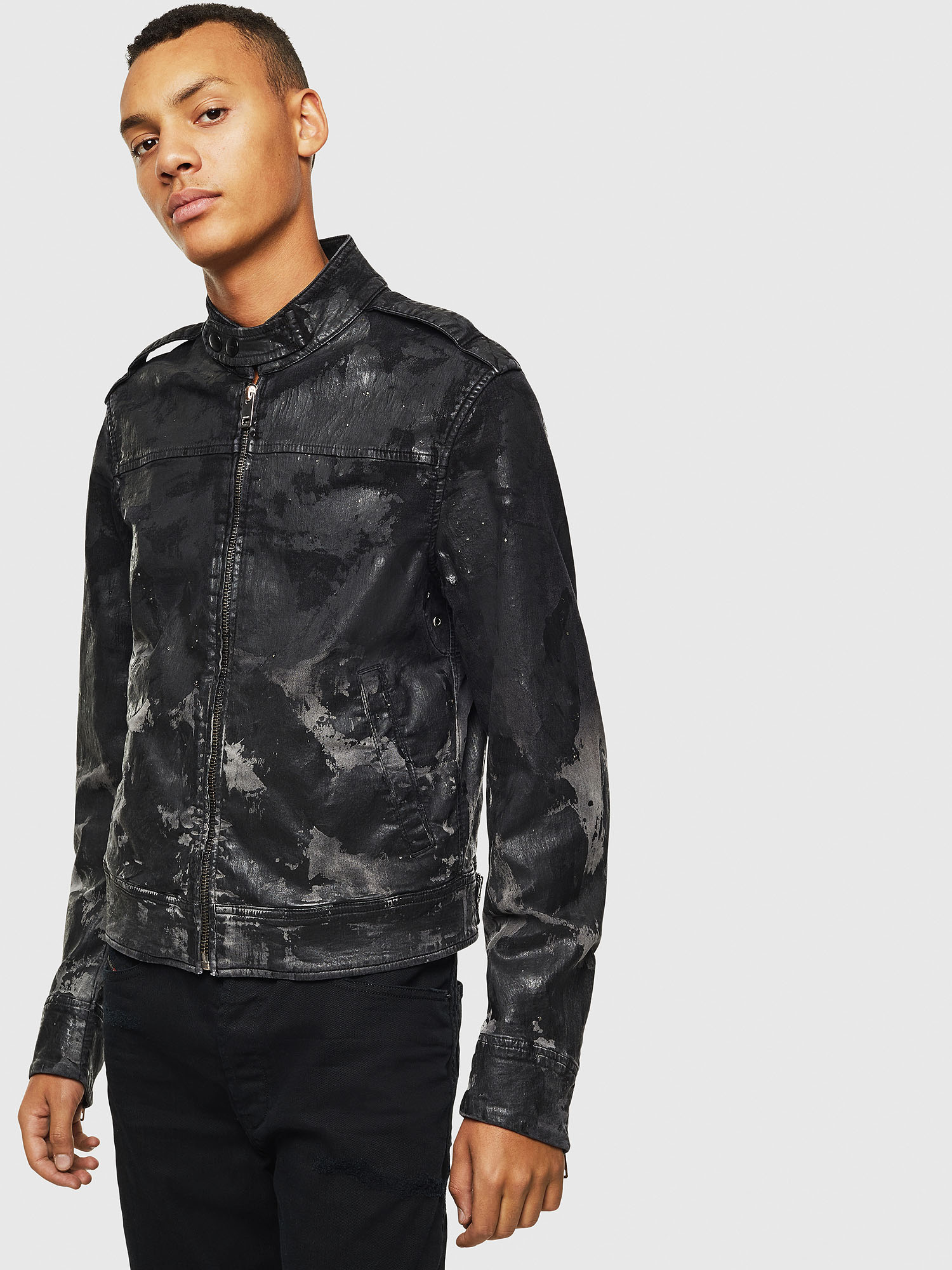 D-JEI-SP1 JOGGJEANS, Black/Dark grey Diesel - D-JEI-SP1 JOGGJEANS, Black/Dark grey - Denim Jackets - Image 1