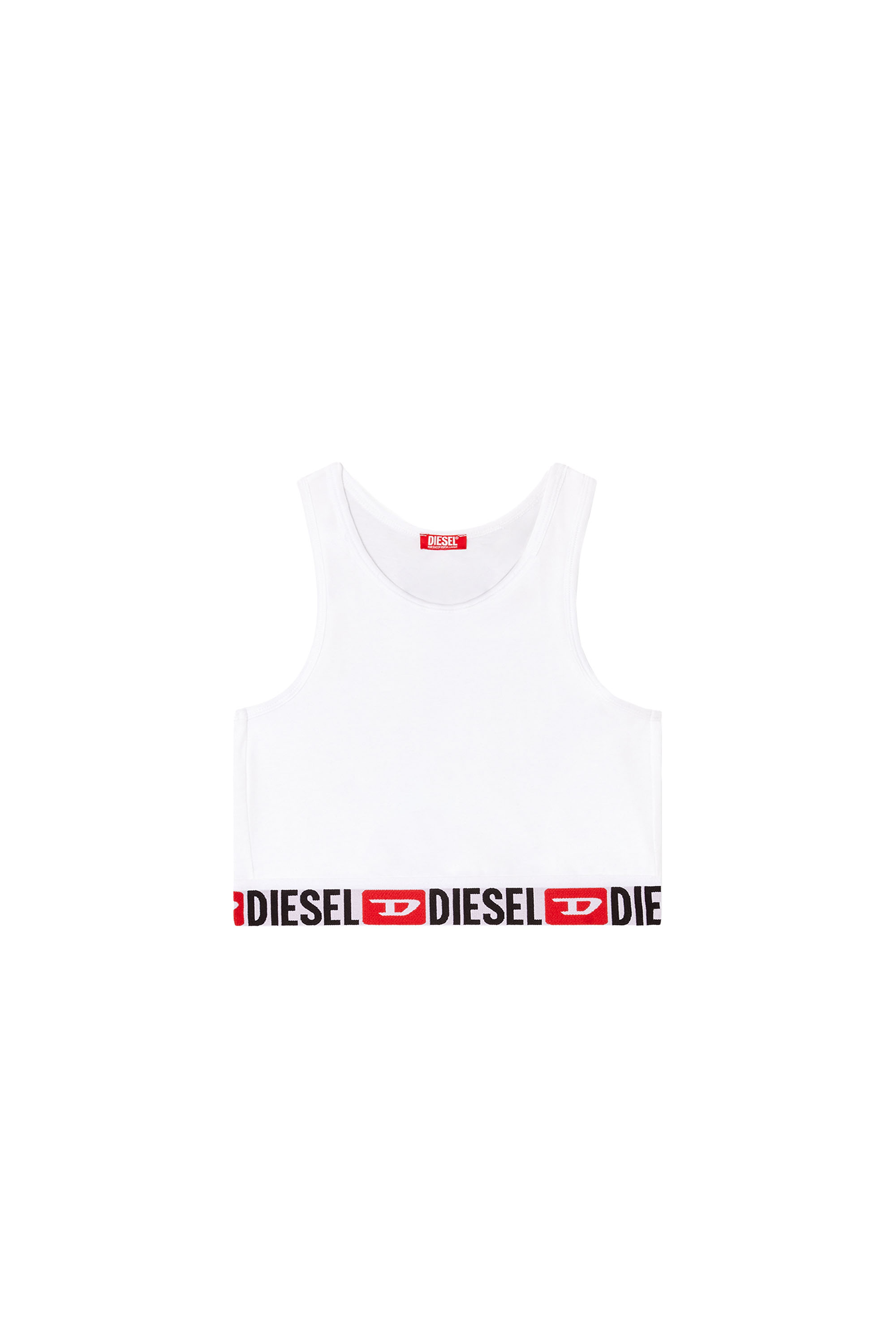Diesel - SANDRA-D-CORE, Woman's Sports bra with logo underband in White - 3