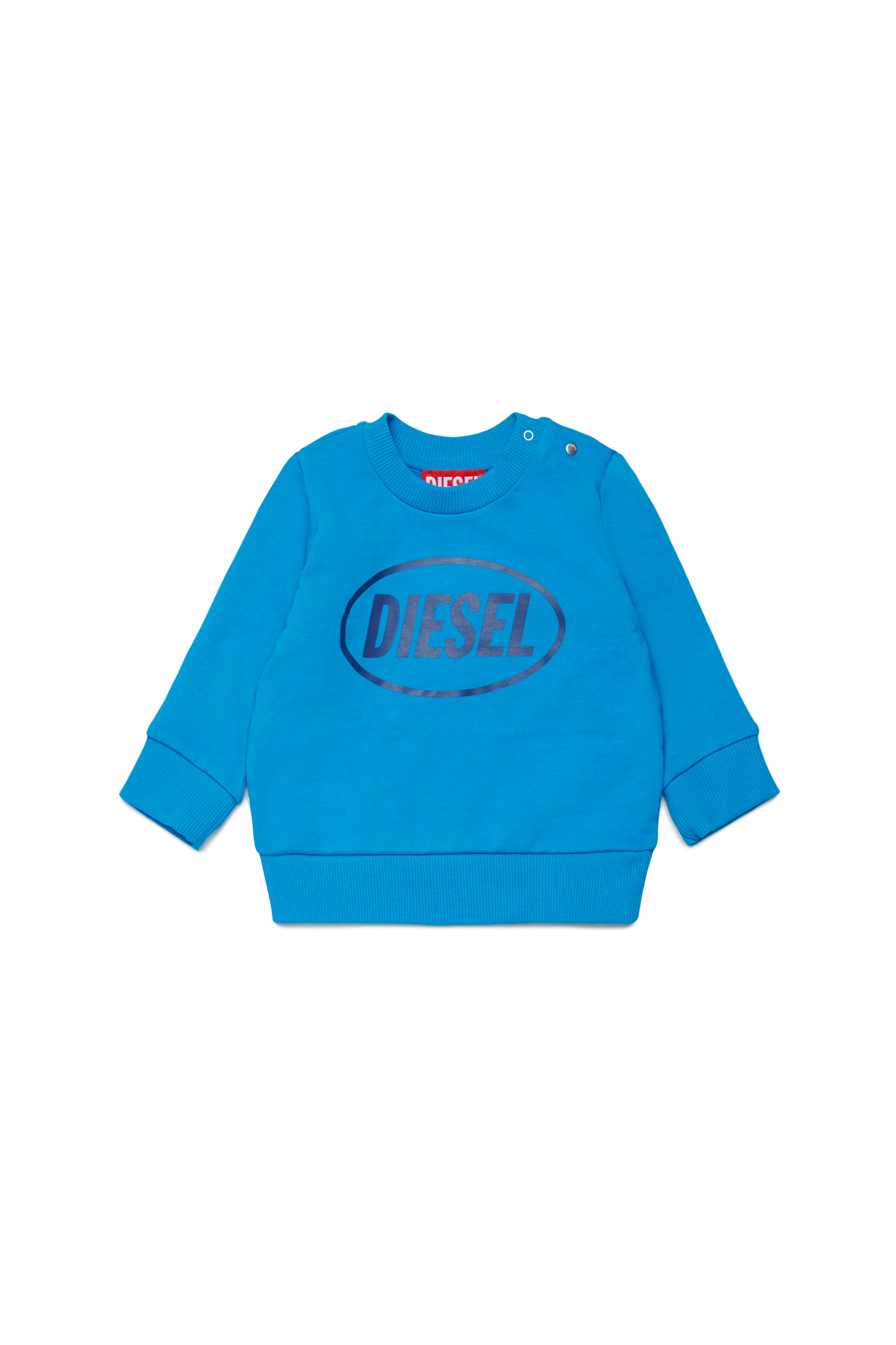 Diesel - SLOTTYB, Unisex's Sweatshirt with logo print in Blue - 1