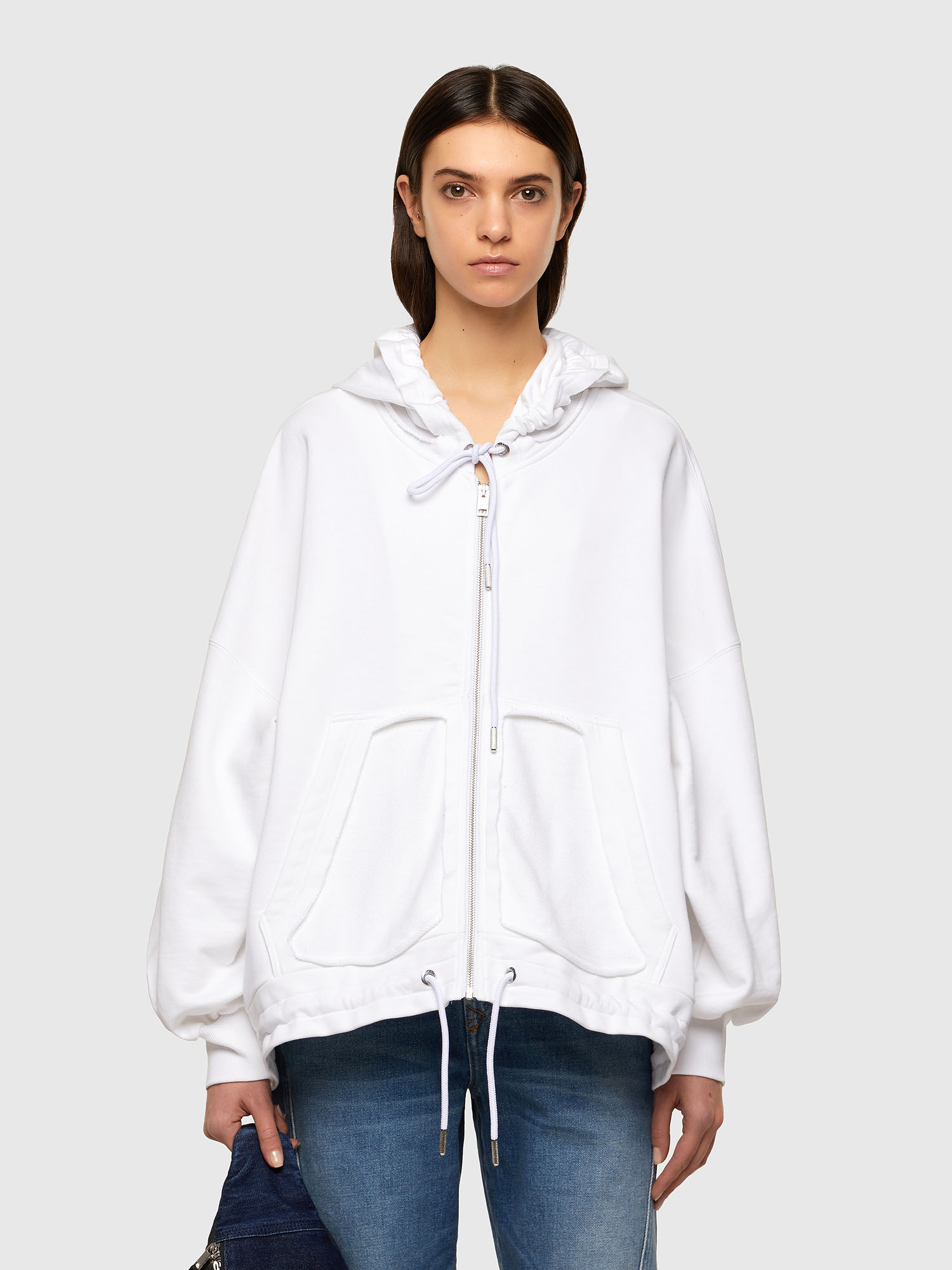 F-BILLY-LOGO, White Diesel - F-BILLY-LOGO, White - Sweaters - Image 1