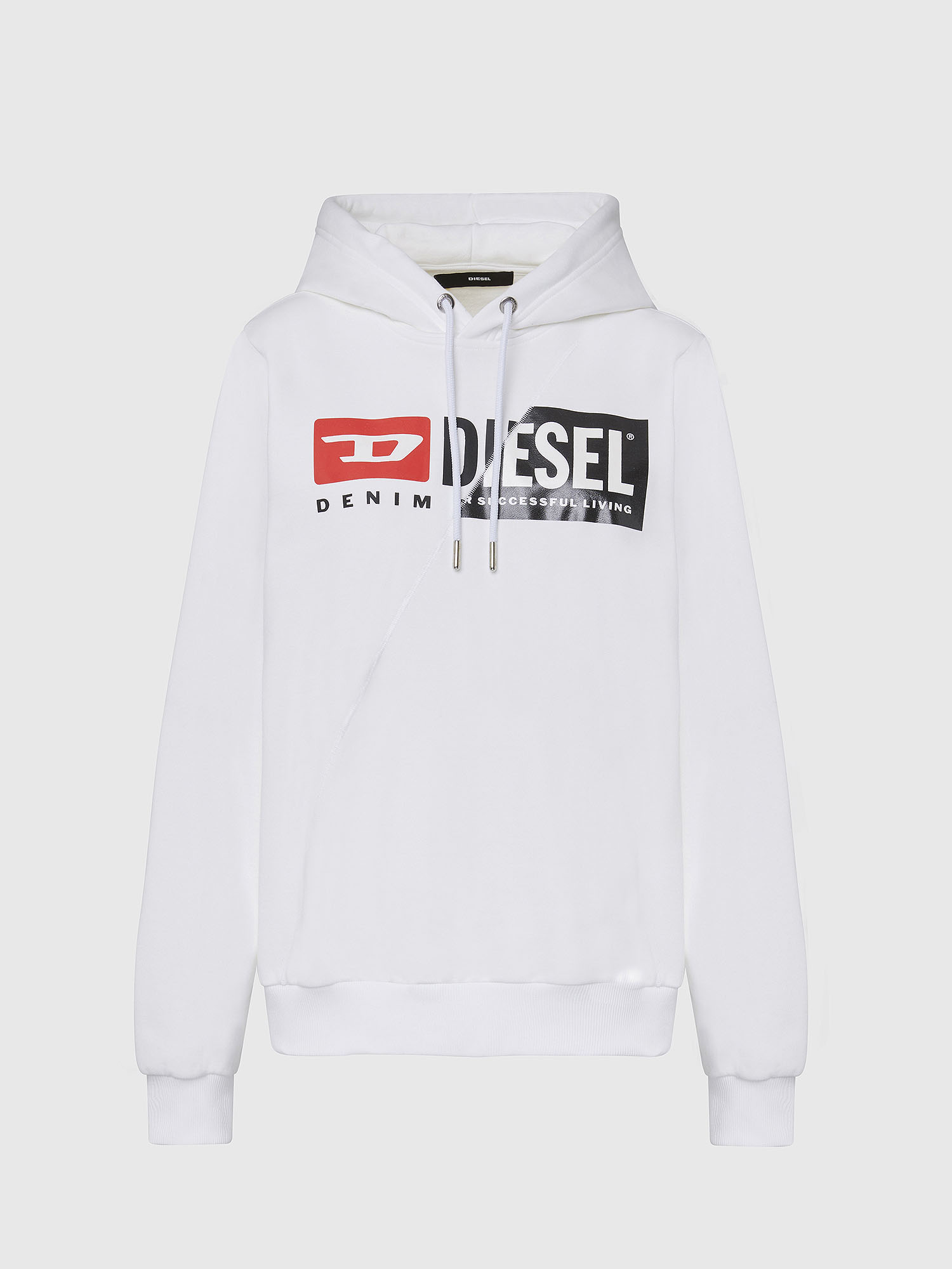 F-ANG-HOOD-CUTY, White Diesel - F-ANG-HOOD-CUTY, White - Sweaters - Image 1