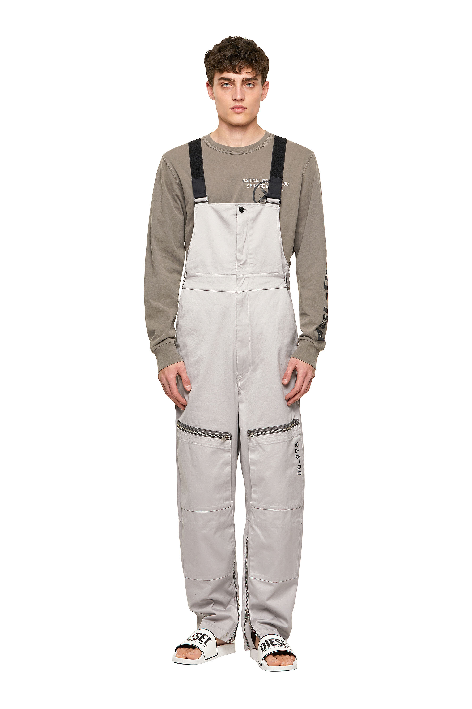 P-JUMP-A, Light Grey Diesel - P-JUMP-A, Light Grey - Jumpsuits - Image 1