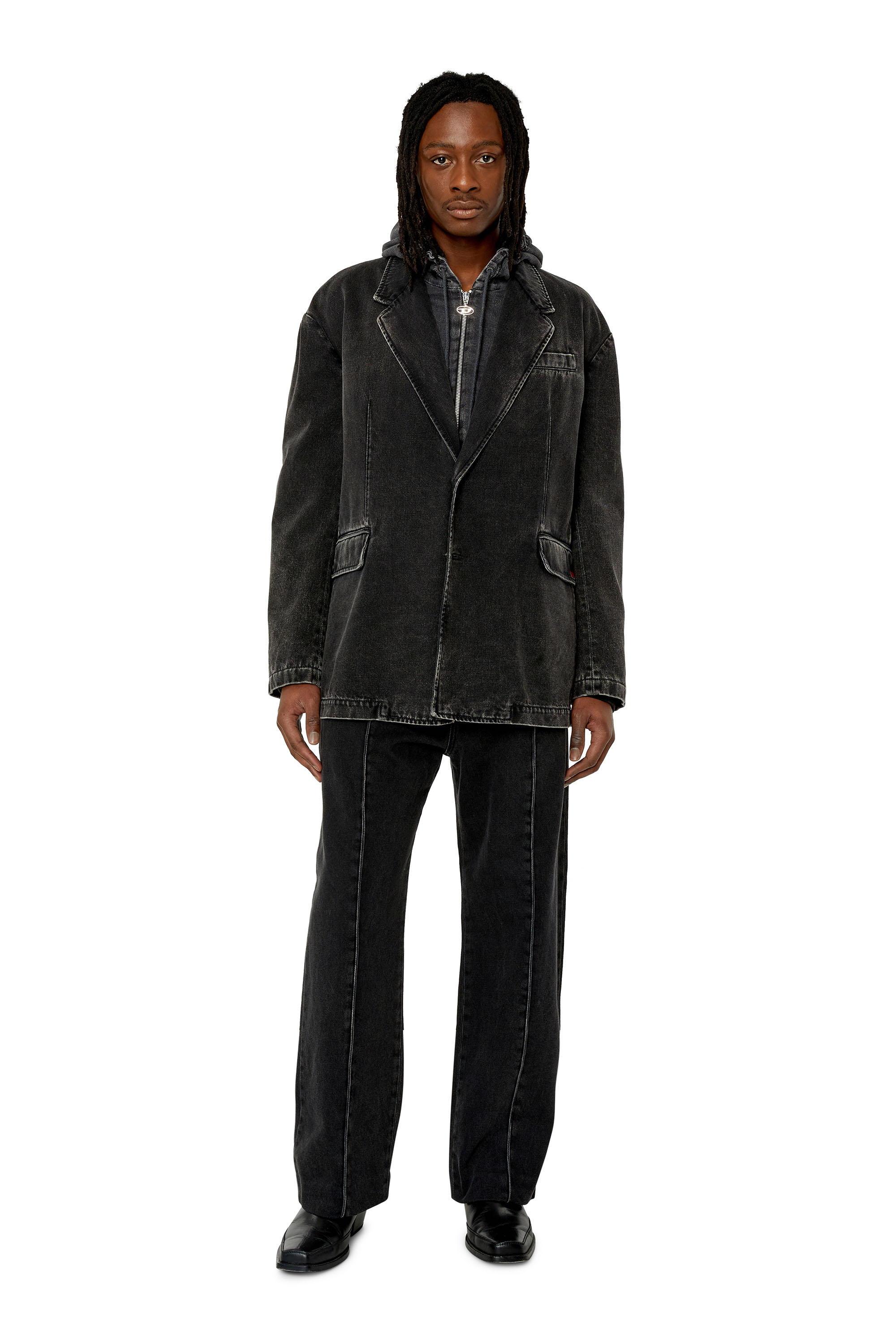 Diesel - D-Chino-Work 09B88 Straight Jeans, Black/Dark grey - Image 4