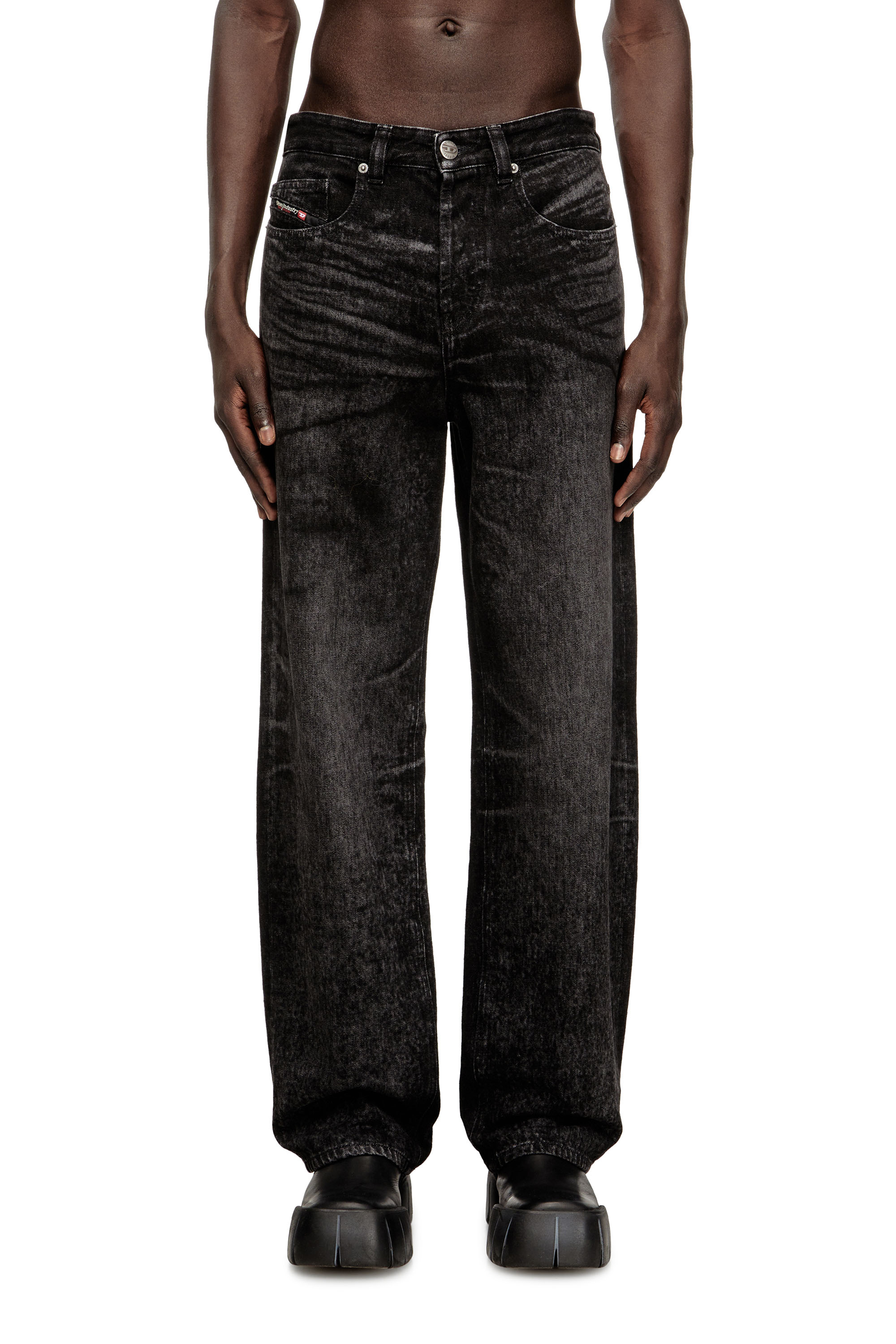 Diesel - Man's Relaxed Jeans 2001 D-Macro 007DB, Black/Dark grey - 1