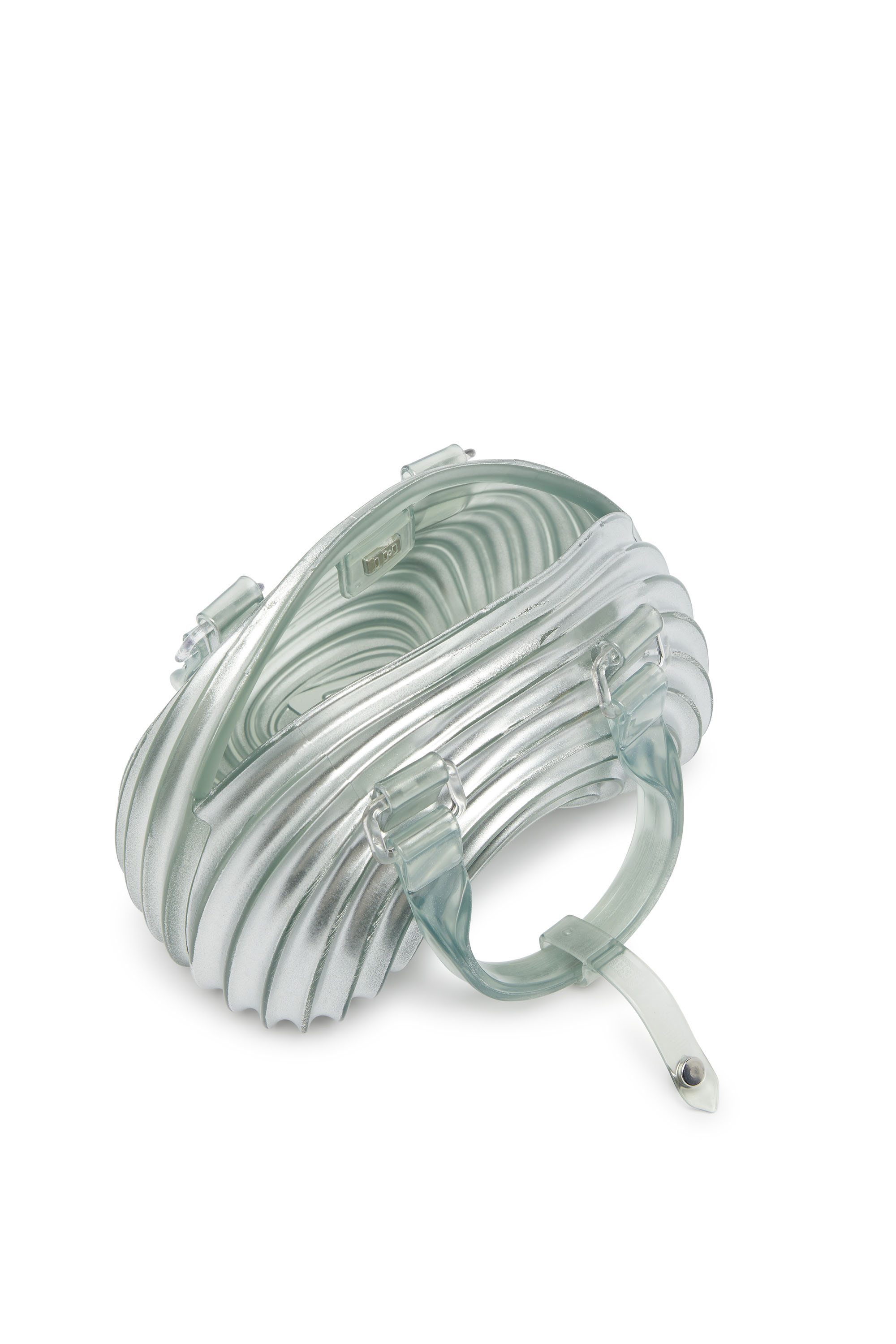 Diesel - MELISSA QUANTUM DOME, Woman's Quantum Dome - Handbag in Melflex&reg; in Silver - 5