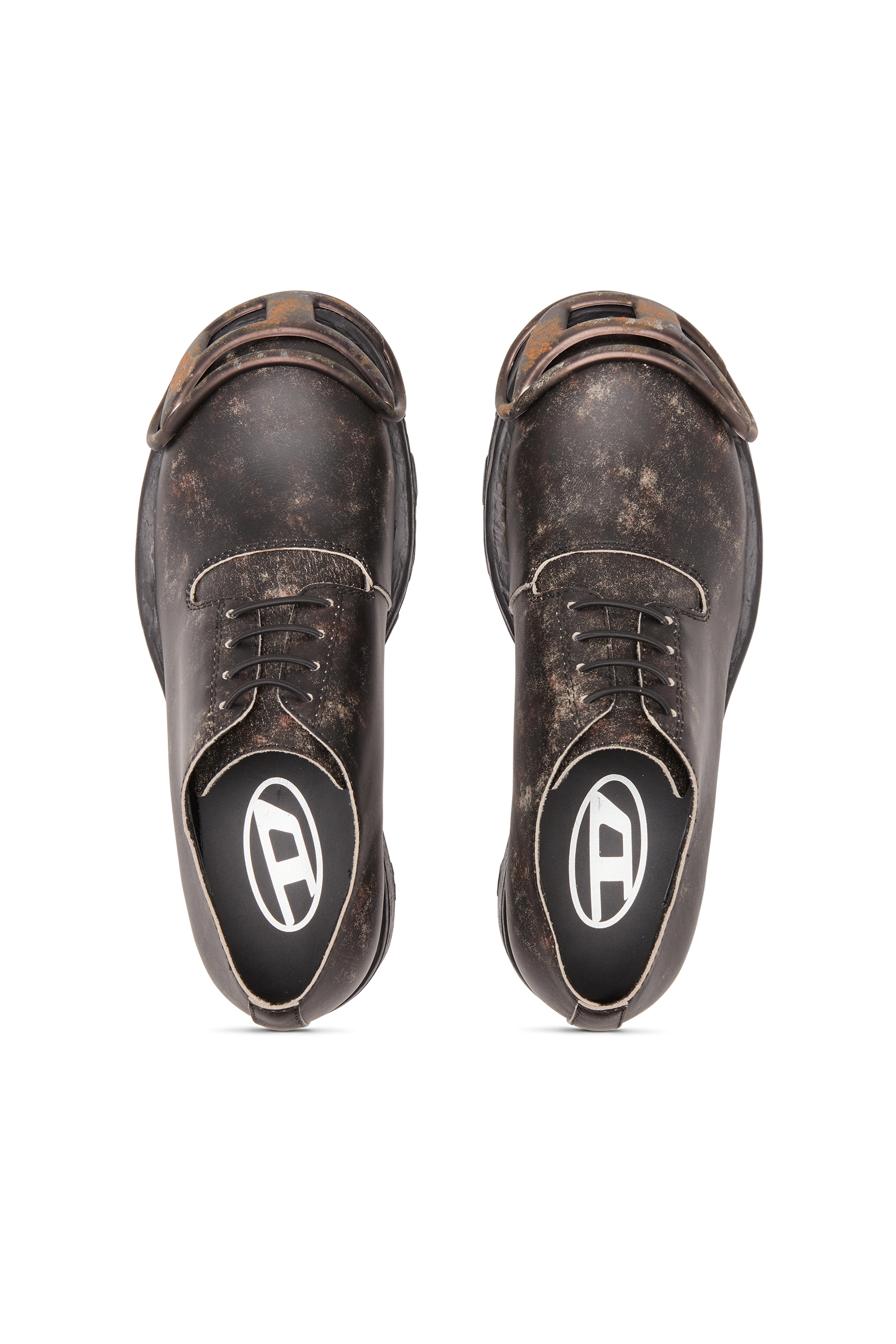 Diesel - D-HAMMER SO D, Man D-Hammer-Derby shoes in treated leather in Brown - Image 6