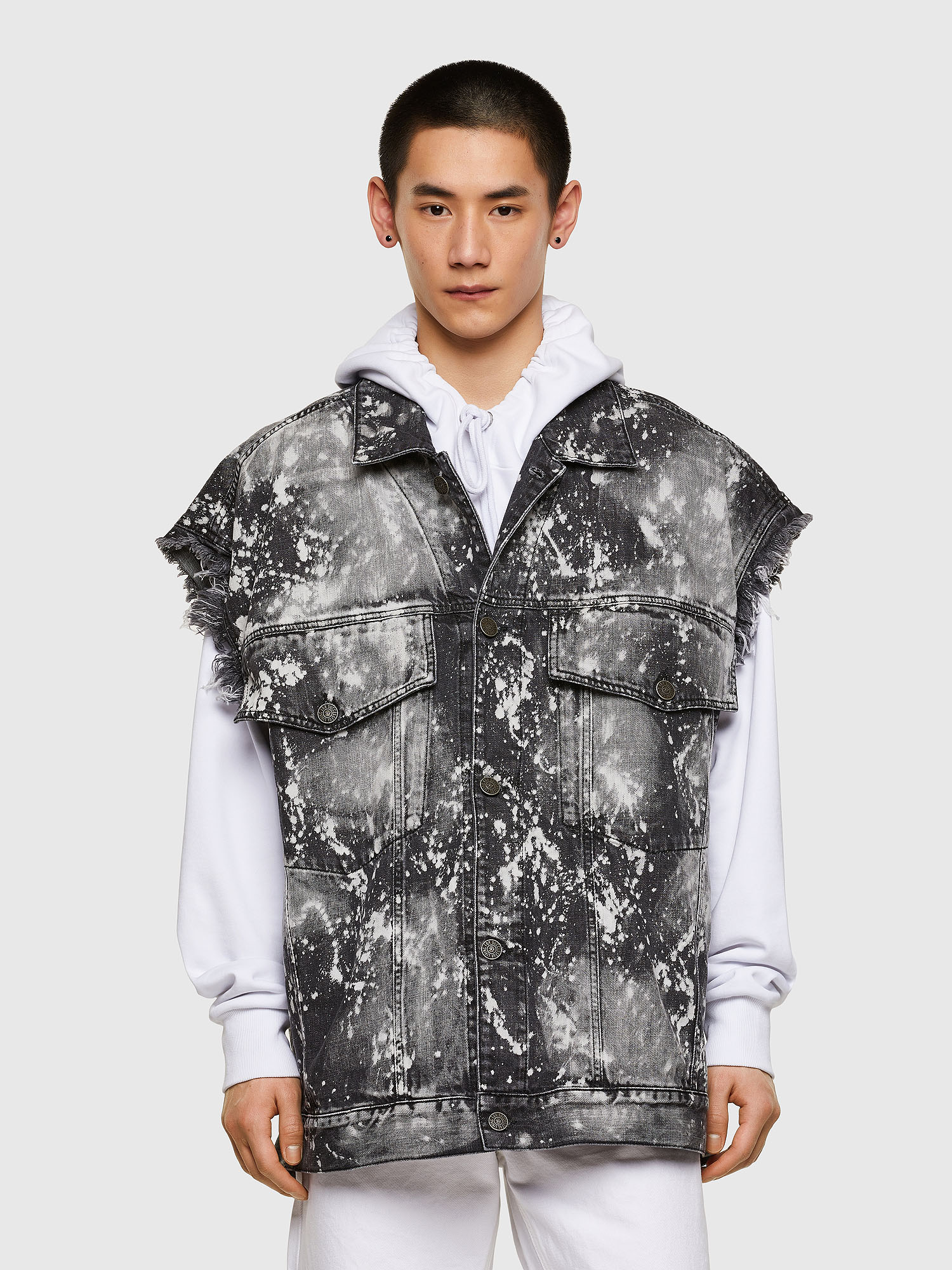 D-RAFFO-SXY, Black Diesel - D-RAFFO-SXY, Black - Denim Jackets - Image 1