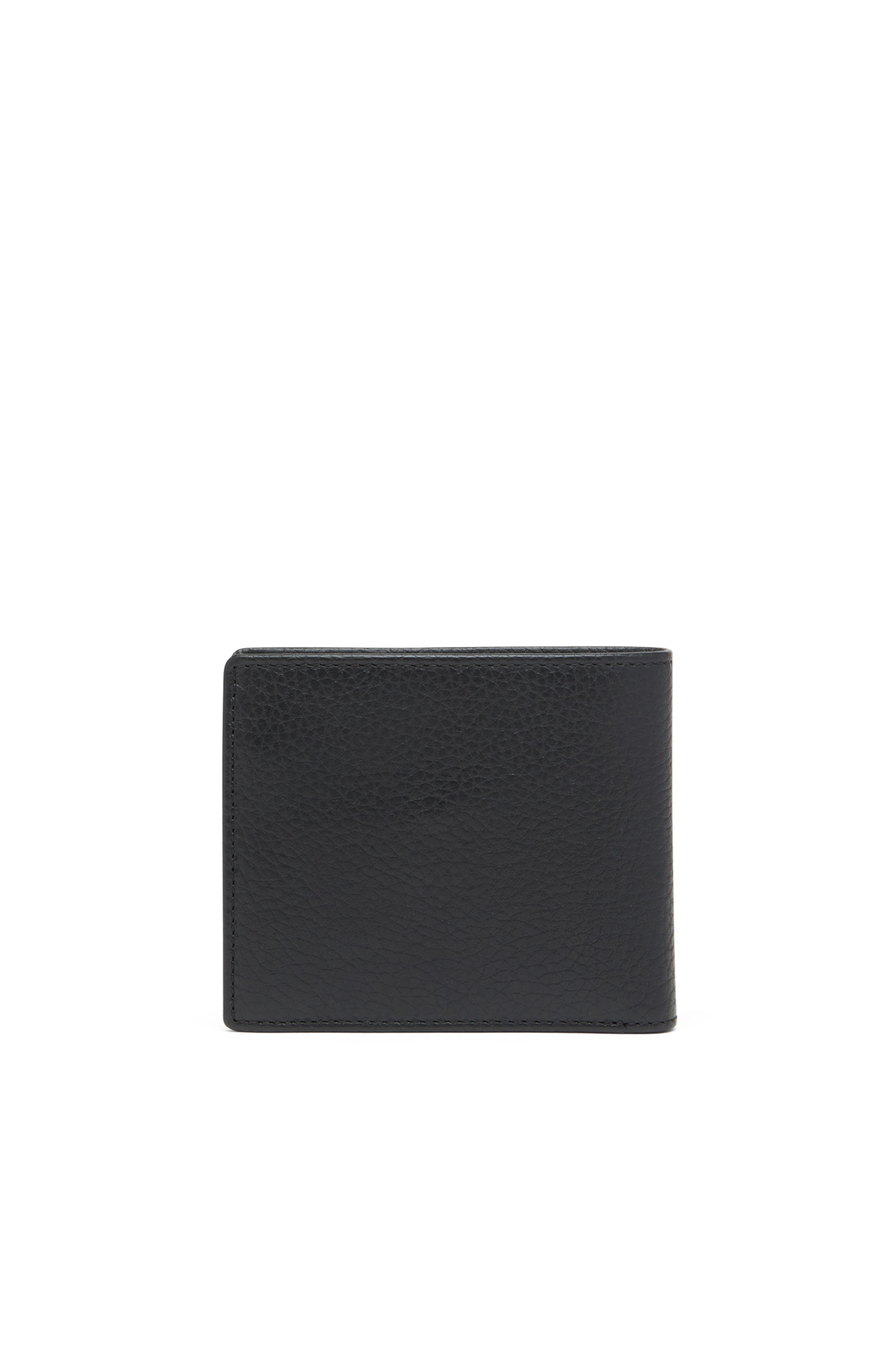 Diesel - BI FOLD COIN S, Man's Bi-fold wallet in grainy leather in Black - 2