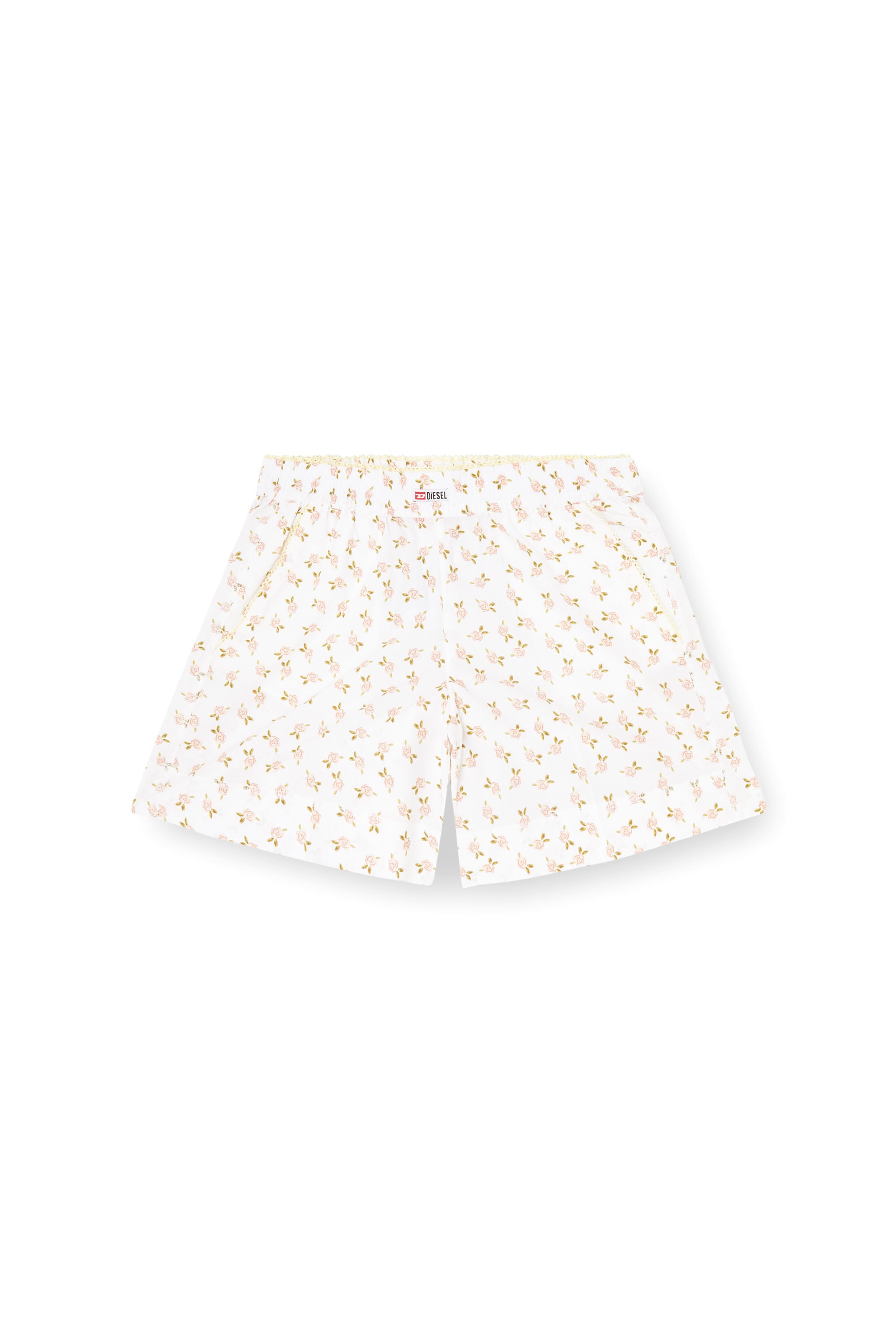 Diesel - PANSY-D-CORE, Woman's Cotton boxers with all-over floral print in White - 3
