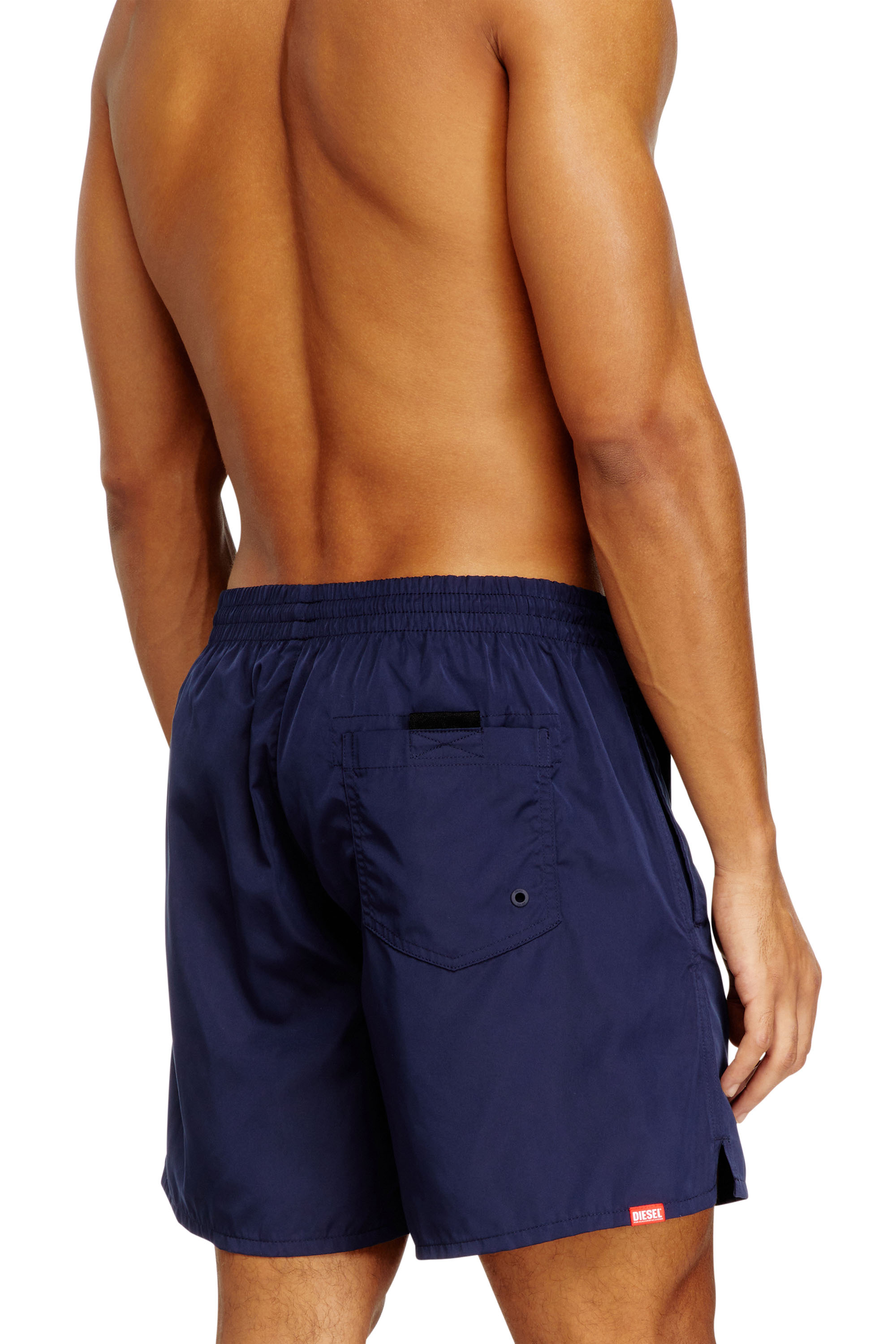 Diesel - SOCCER-41-D-CORE, Man's Swim shorts with oversized logo print in Blue - 3