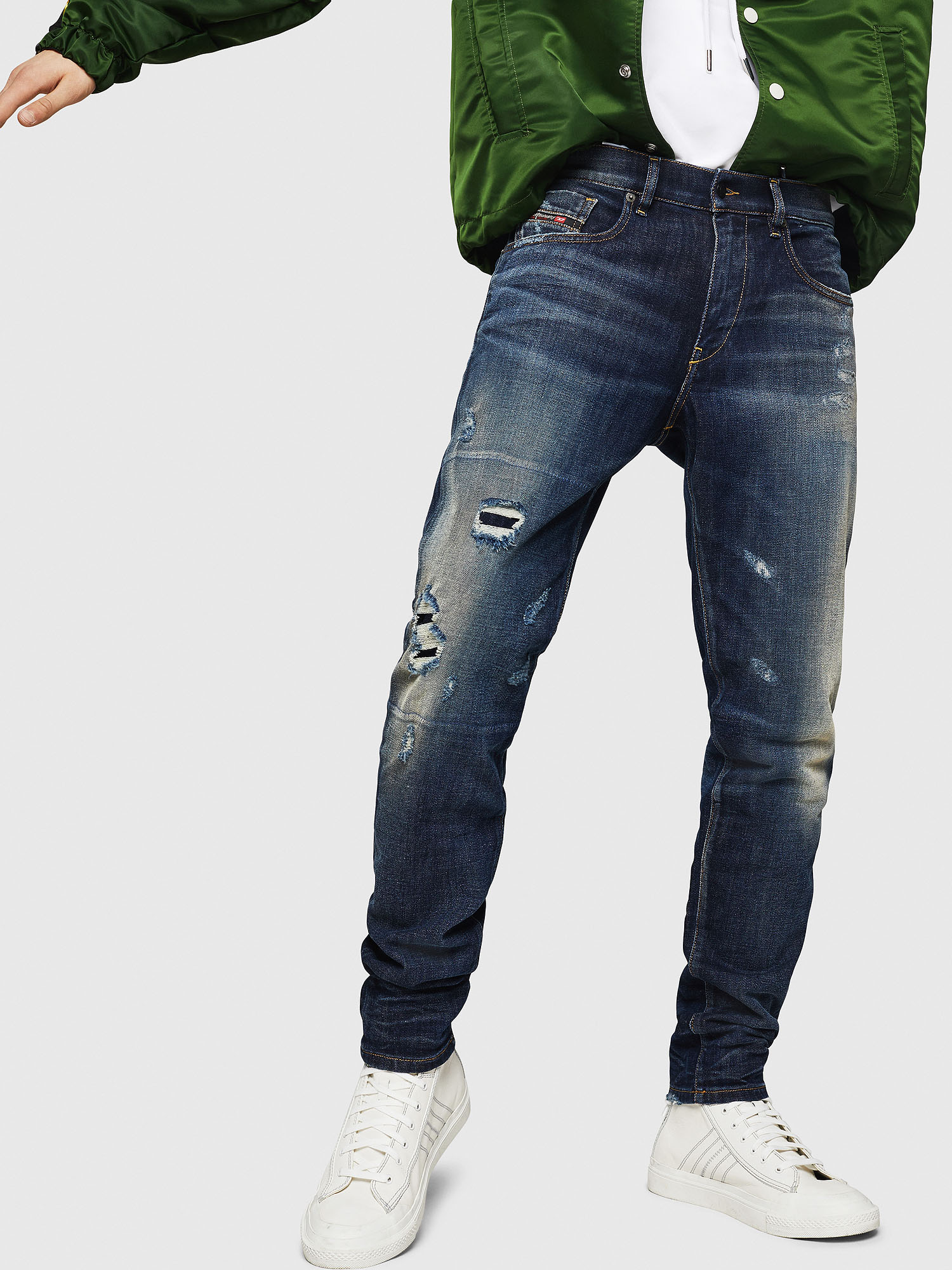 DSTRUKT 0890W Men Slim Dark blue Jeans Diesel
