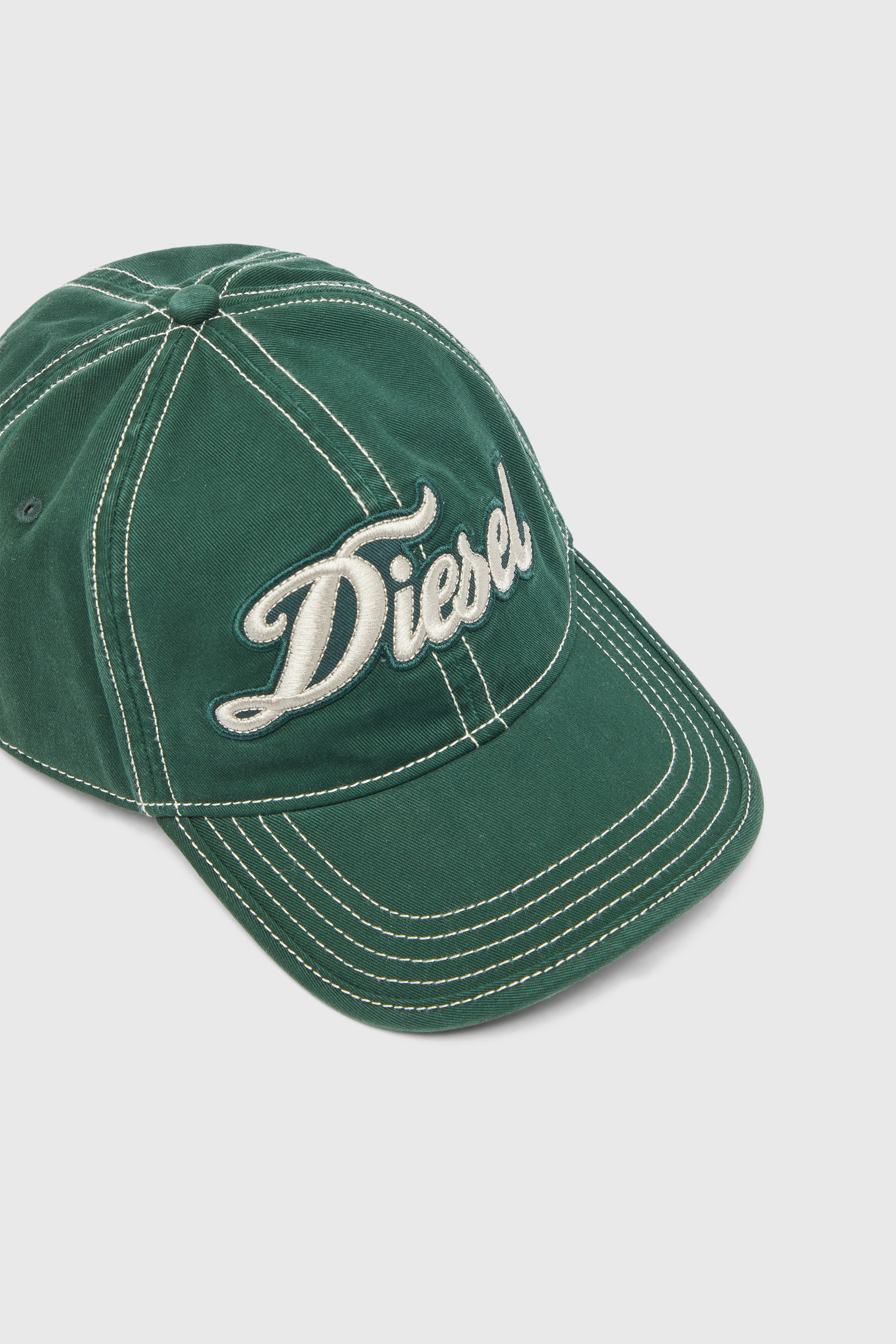 Diesel - C-SIV, Unisex's Baseball cap with script logo patch in Dark Green - 3