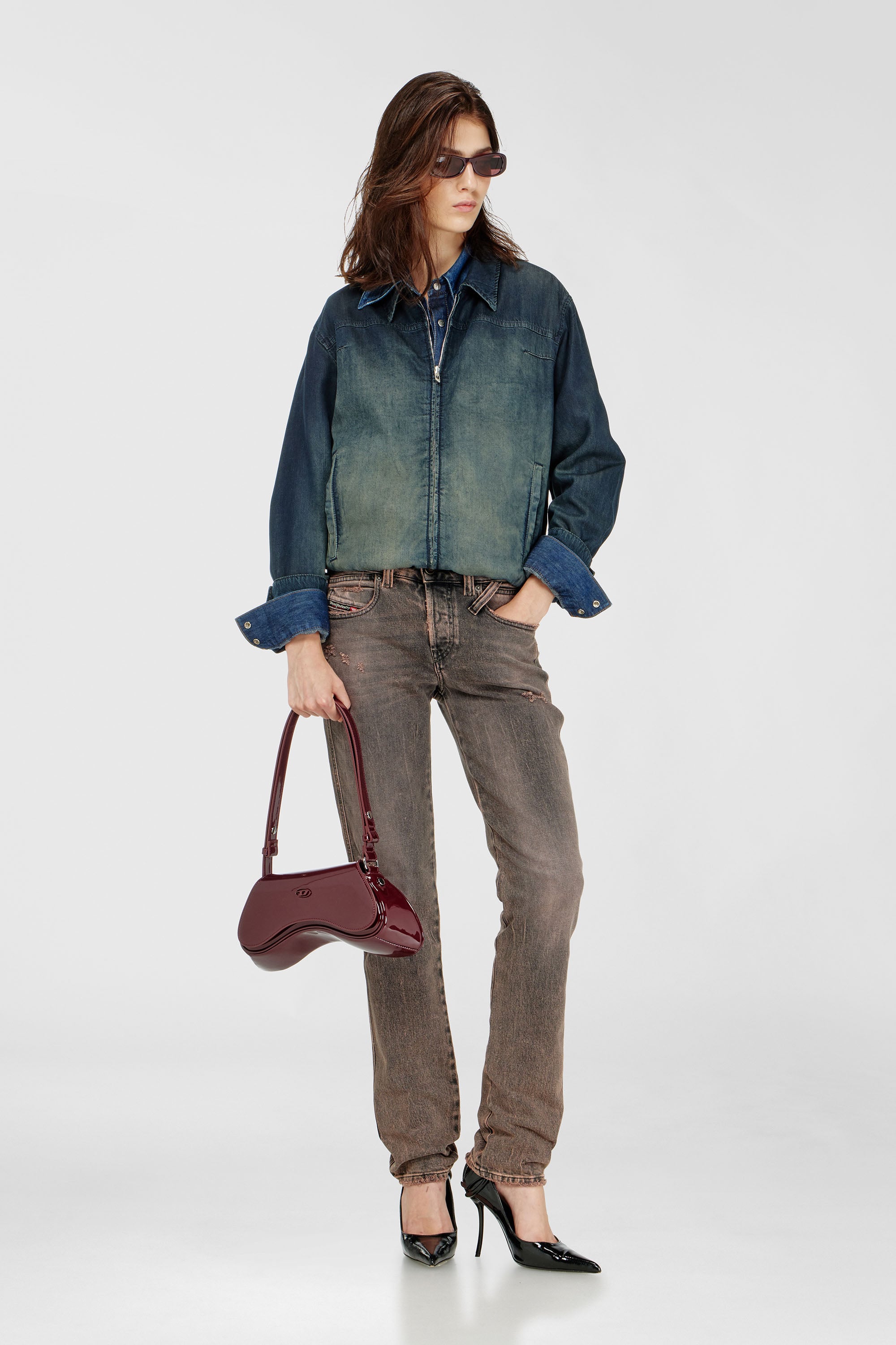 Diesel - Woman's Slim Jeans 1992 D-Jiann 09P45, Pink - 1