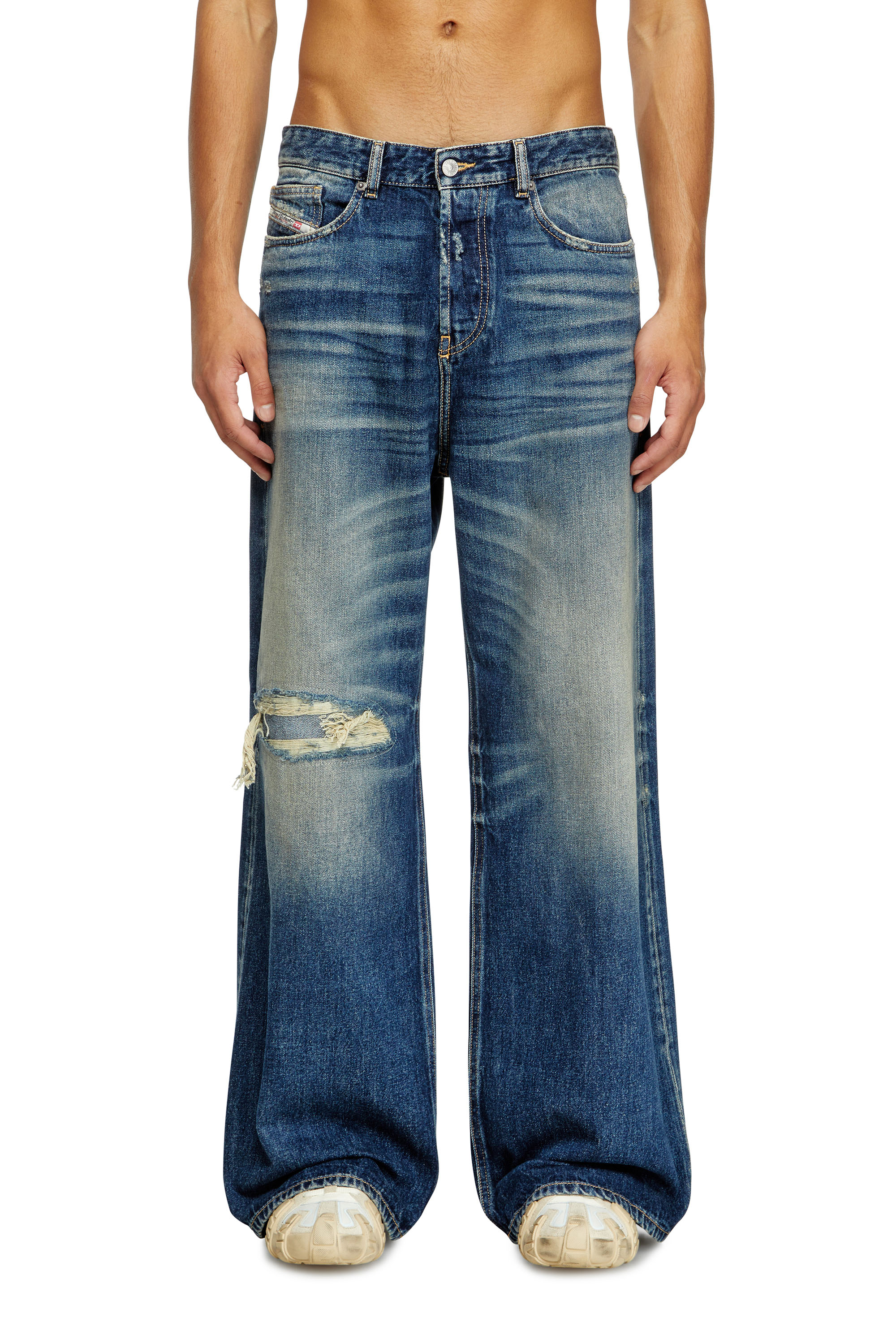 Diesel - Man's Relaxed Jeans D-Rise 09J95, Dark Blue - 3