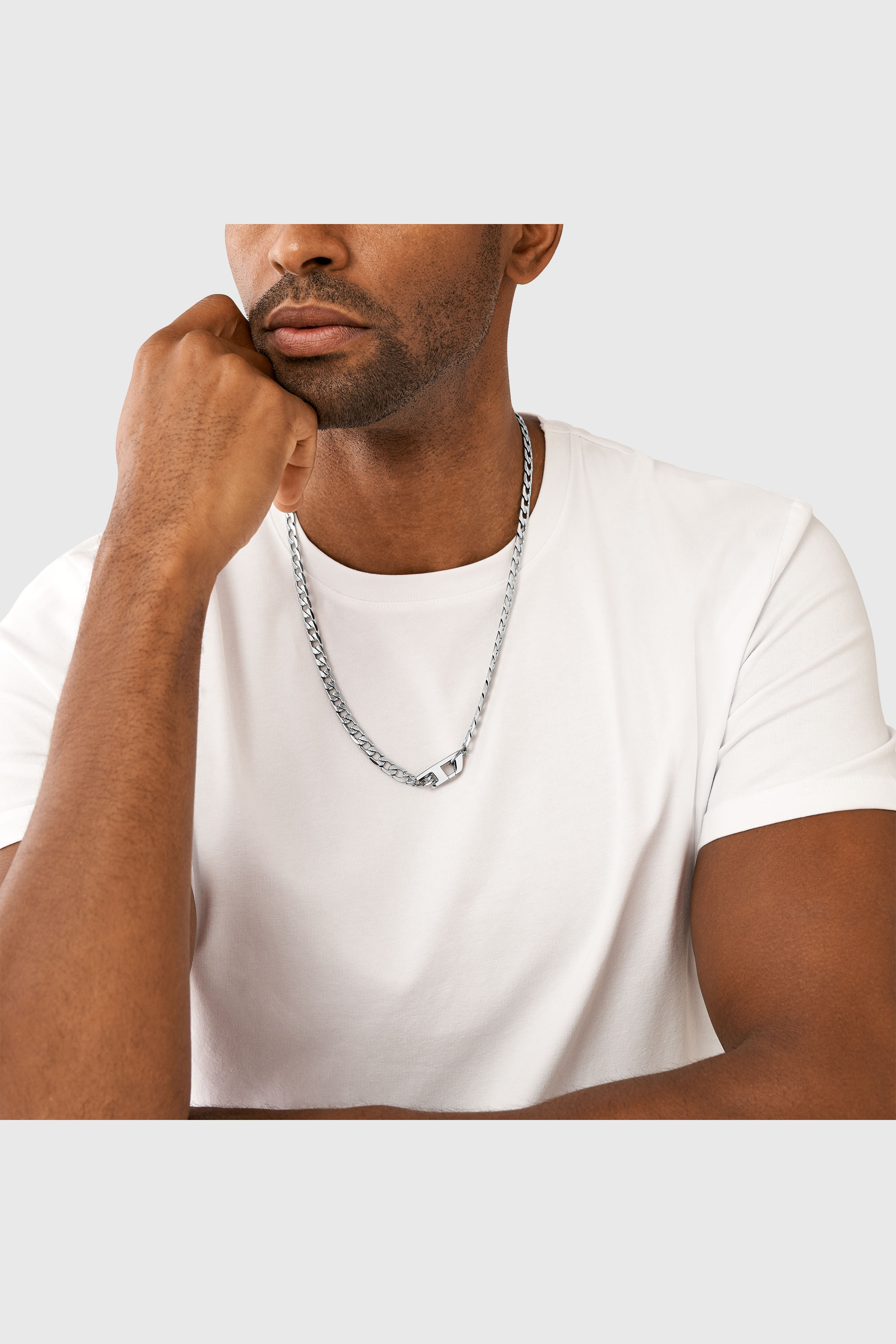 Women's Stainless steel chain necklace | Silver | Diesel {{Country}}