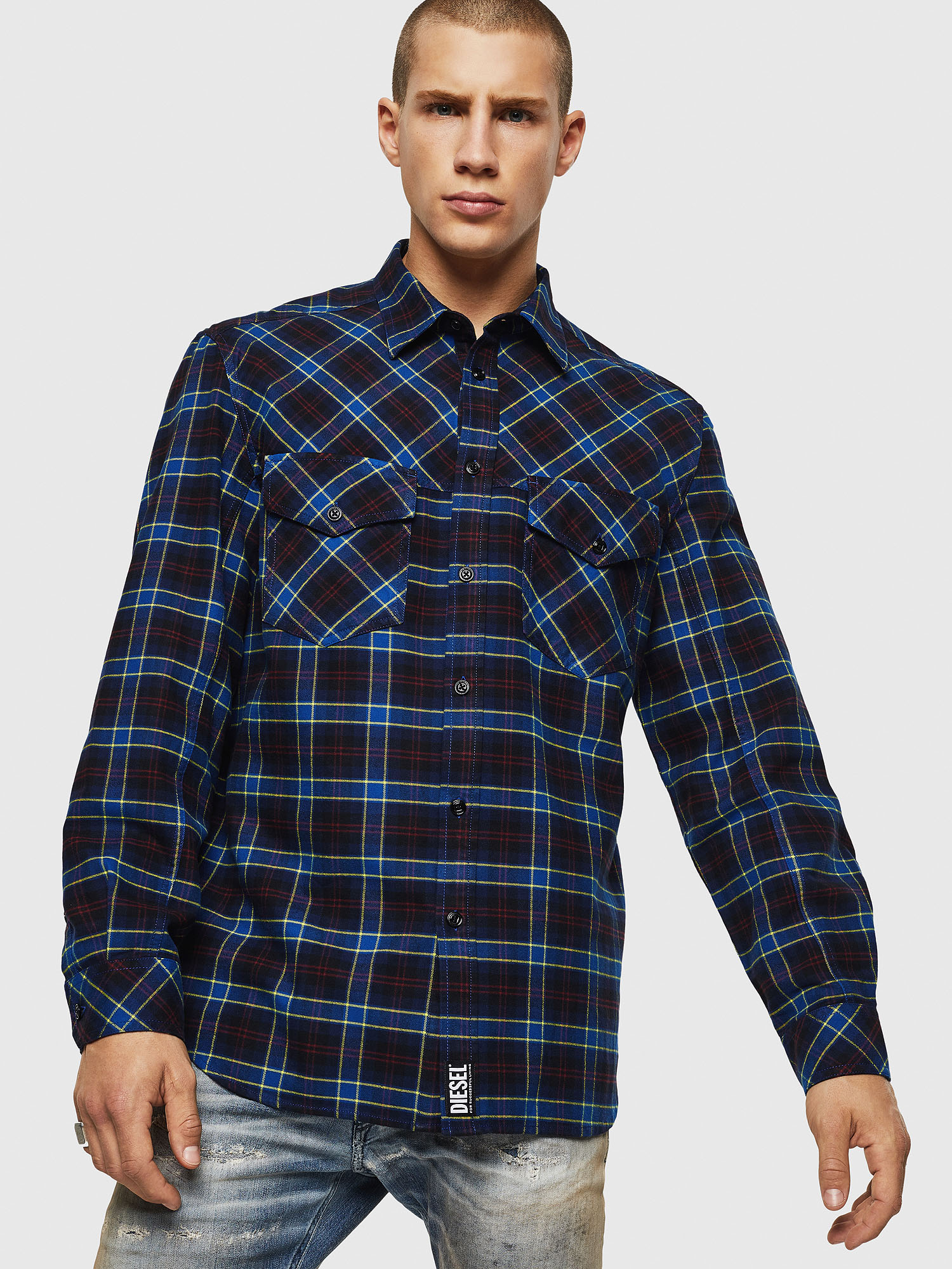 S-TOLSTOJ, Blue Diesel - S-TOLSTOJ, Blue - Shirts - Image 1