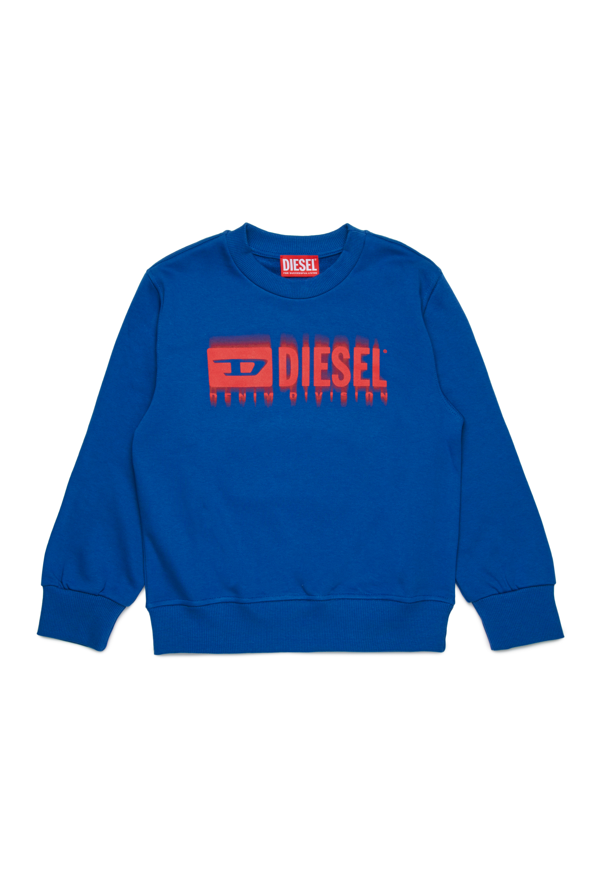 Diesel - SGINNL8 OVER, Man's Sweatshirt with smudged logo in Blue - 1