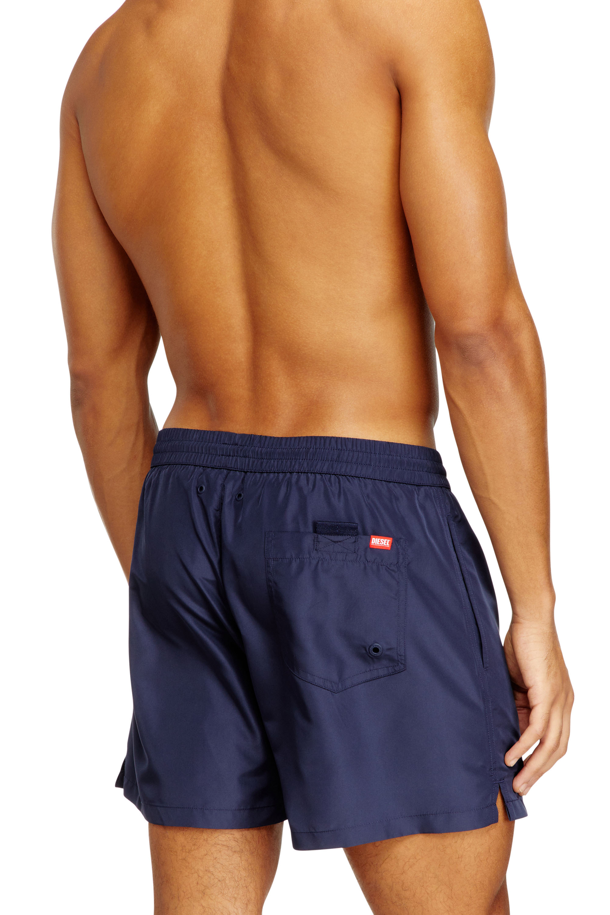 Diesel - KEN-37-D-BOX, Man's Mid-length swim shorts with logo print in Blue - 3