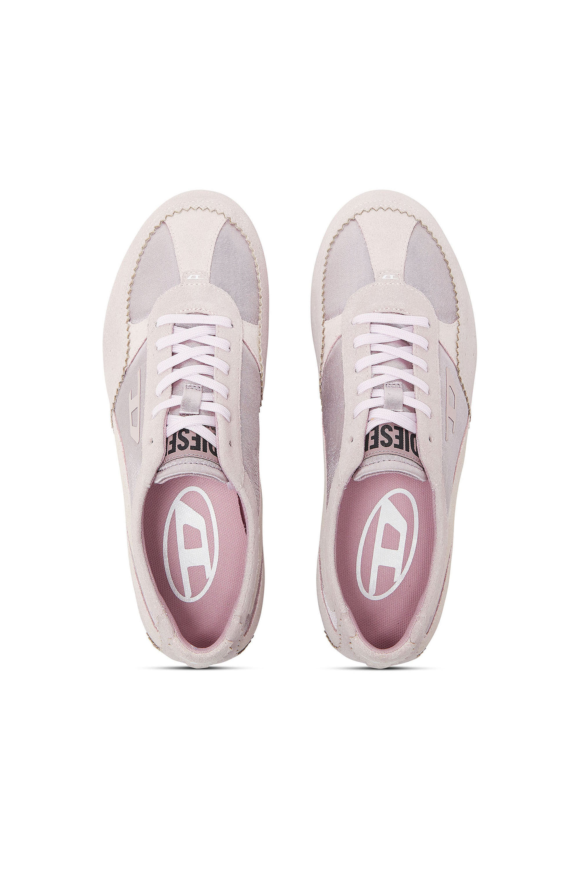 Diesel - D-MILE LOW II W, Woman's D-Mile- Sneakers with suede overlays in Pink - 4