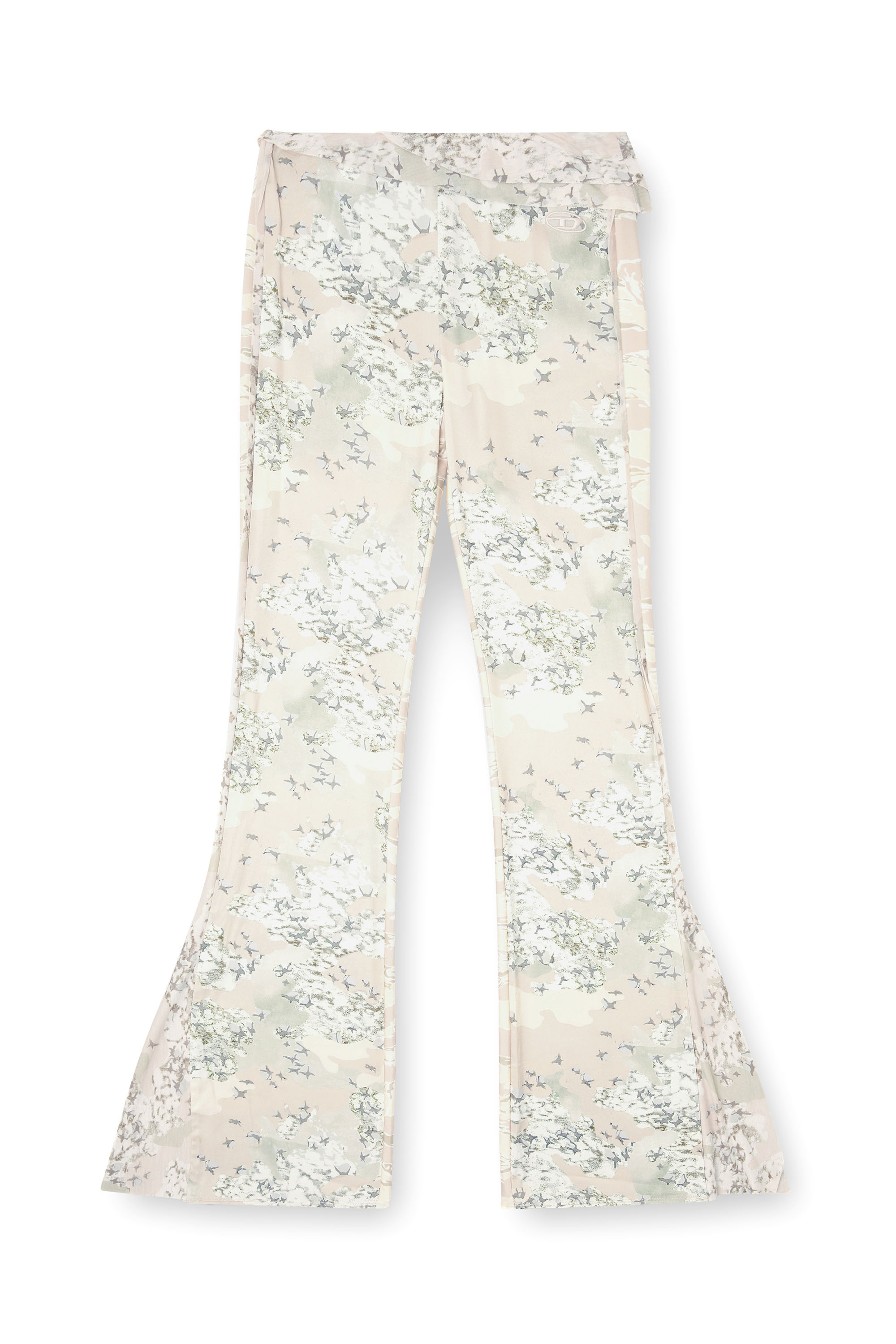 Diesel - P-AFFAL, Woman's Jazz pants with mixed camo prints in Beige - 3