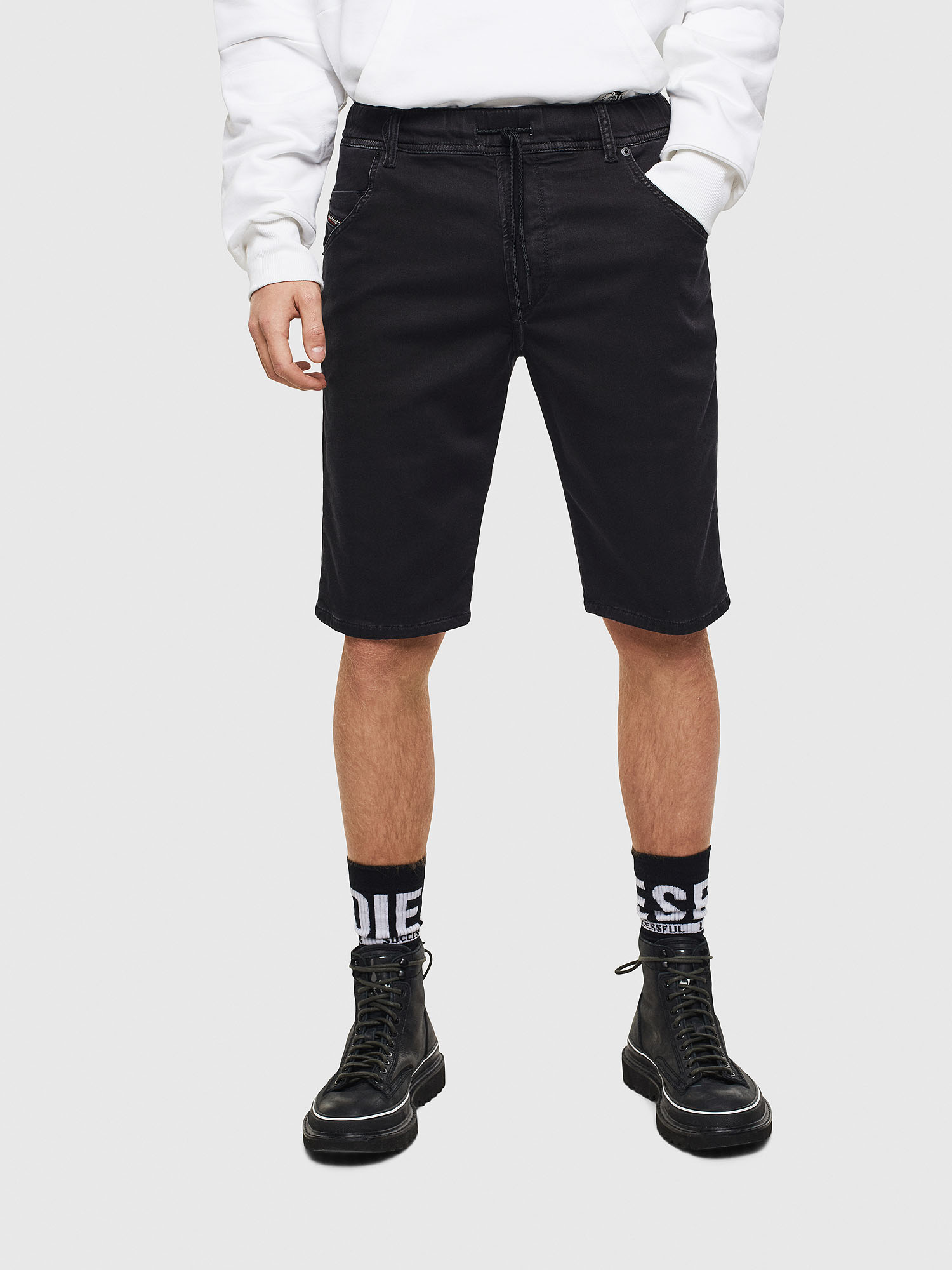 D-KROOSHORT JOGGJEANS, Black Diesel - D-KROOSHORT JOGGJEANS, Black - Shorts - Image 1