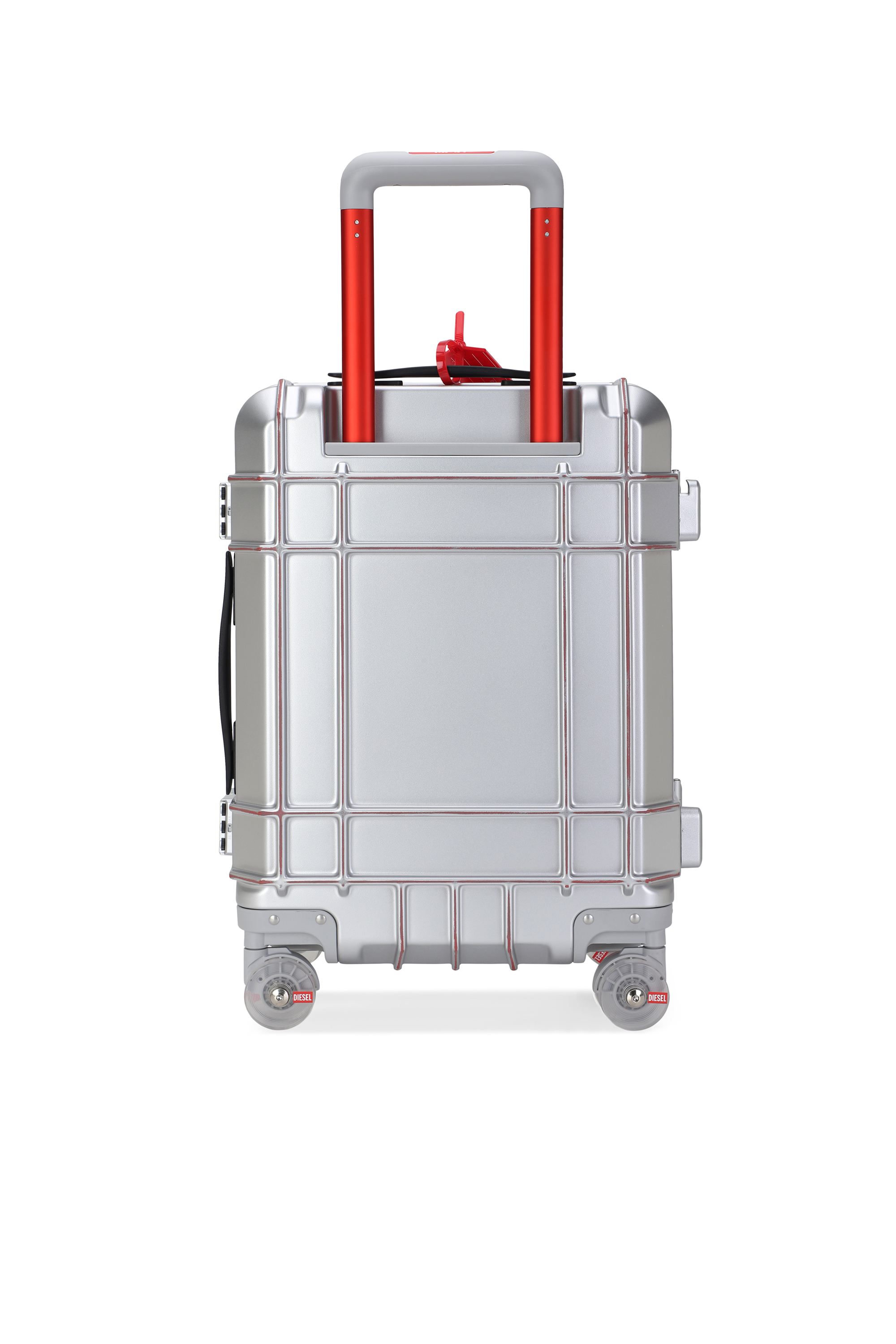 Diesel - DIESEL PC STRONG IMAGE TROLLEY- DSL003, Unisex's Rugged carry‑on suitcase 20" in Silver - 3