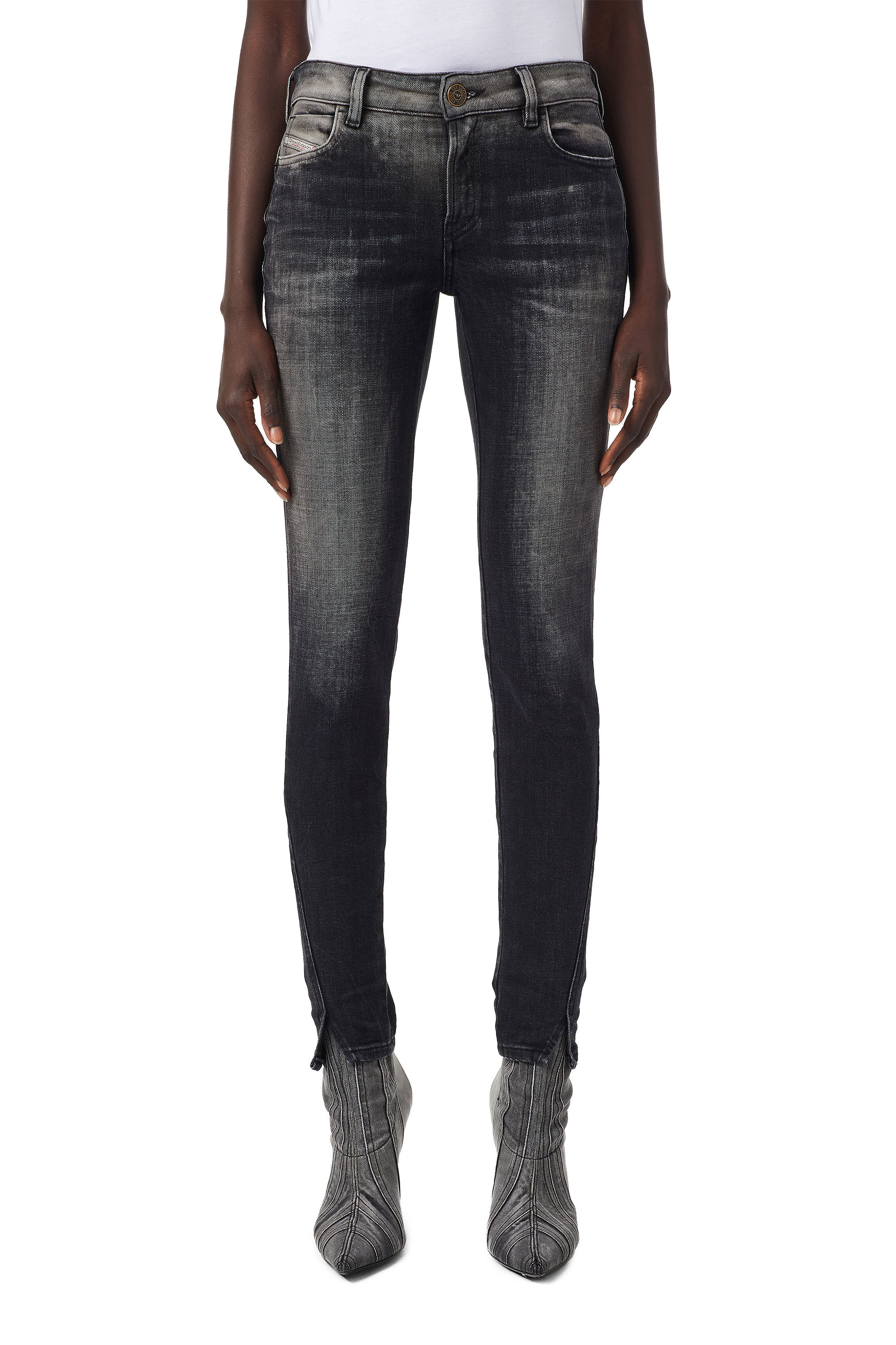 D-Jevel 09B18, Black/Dark grey Diesel - D-Jevel 09B18, Black/Dark grey - Jeans - Image 1