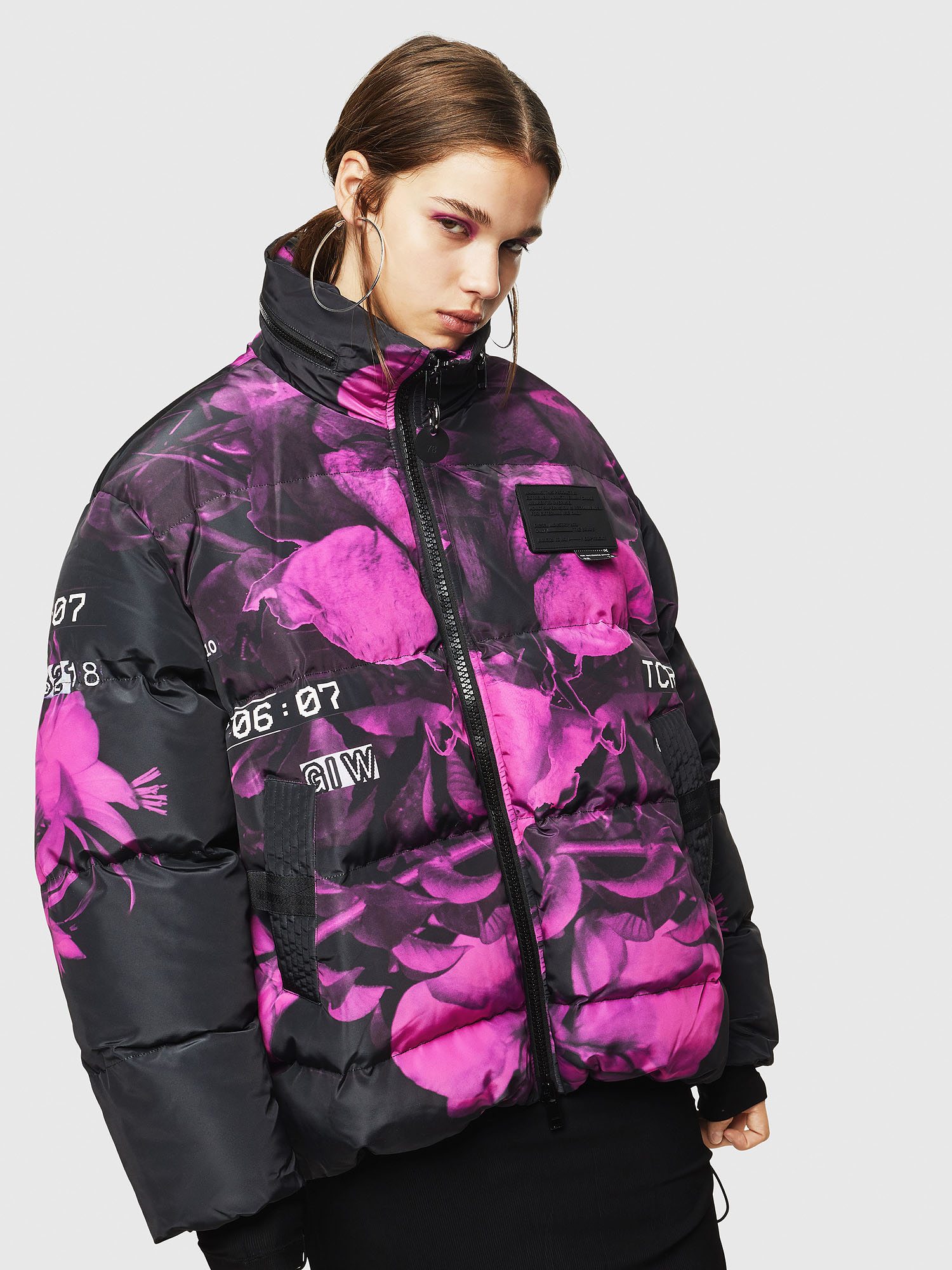 W-PIATIGGY, Black/Pink Diesel - W-PIATIGGY, Black/Pink - Winter Jackets - Image 1