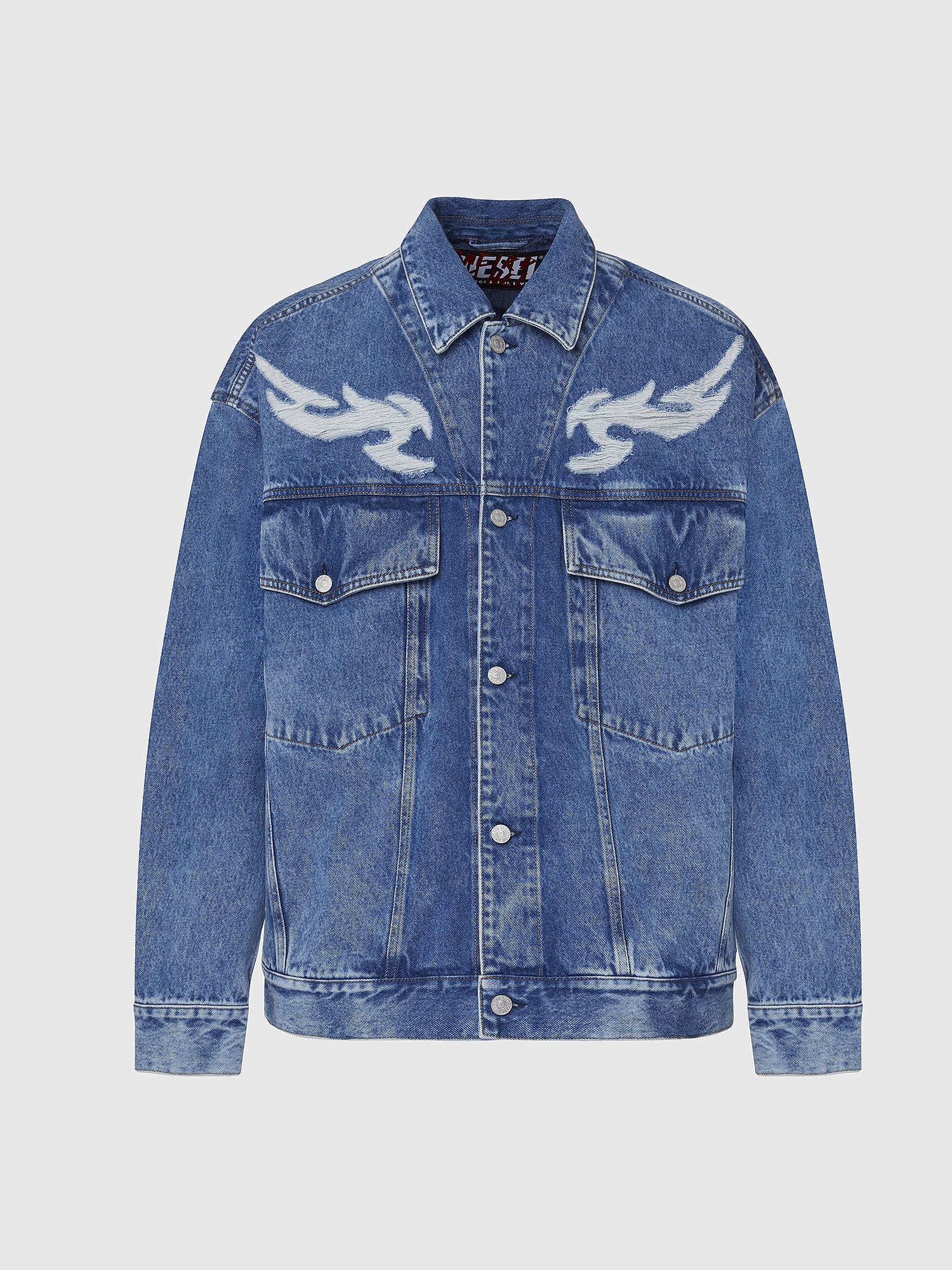 D-RAF, Medium blue Diesel - D-RAF, Medium blue - Denim Jackets - Image 1