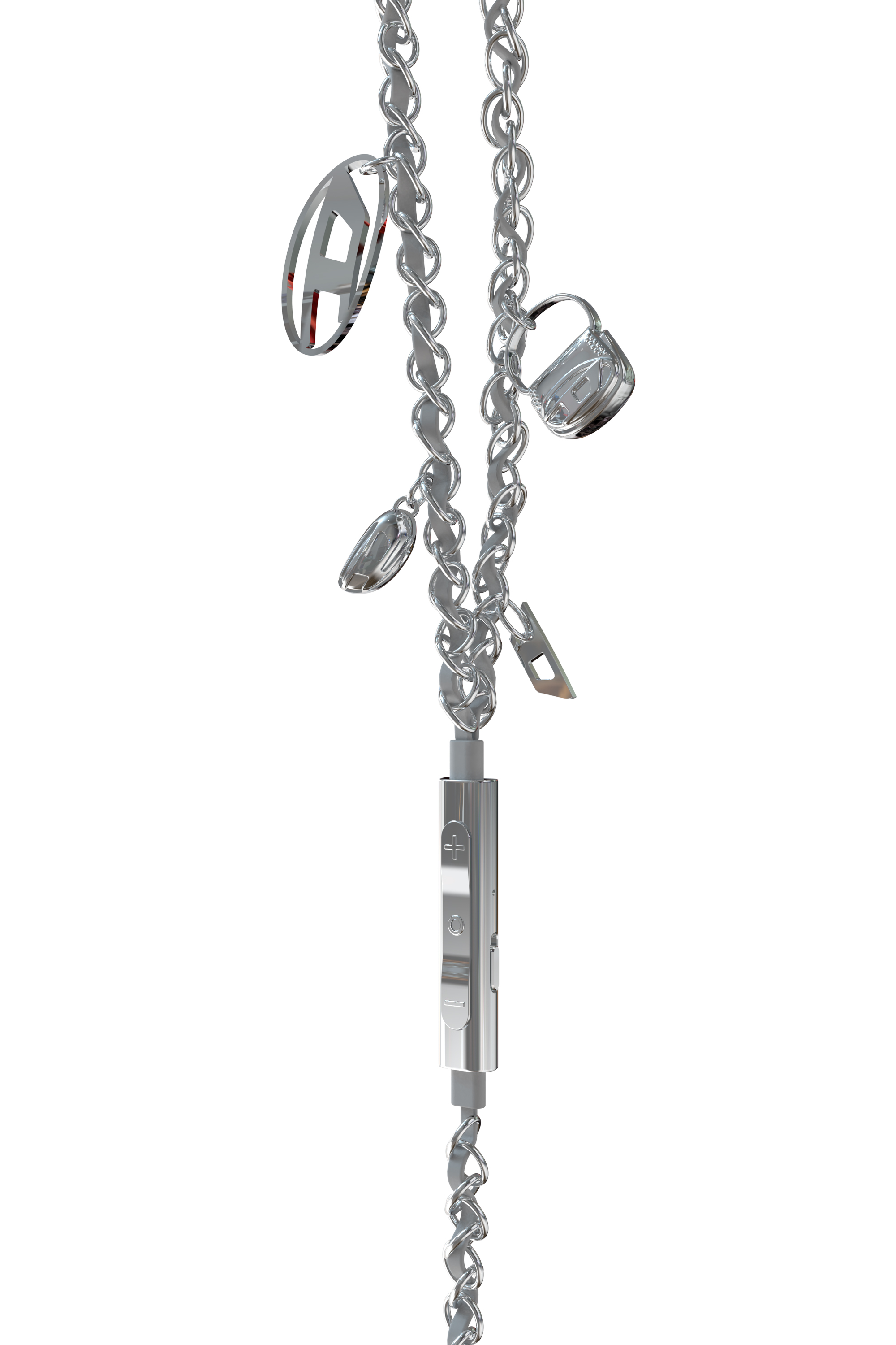 Women's Wired Earbuds and charms | Silver | Diesel