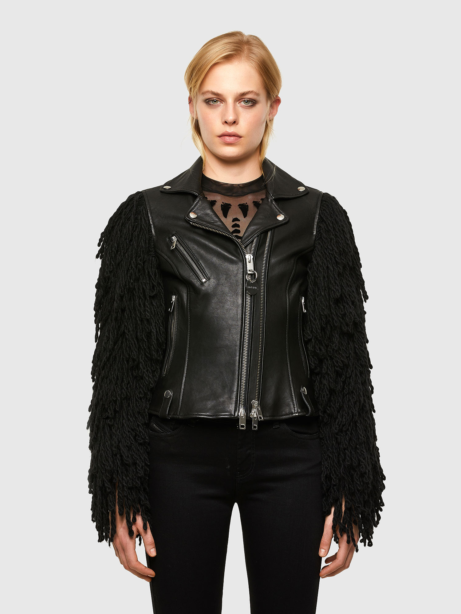 L-ELIZABETH, Black Diesel - L-ELIZABETH, Black - Leather jackets - Image 1