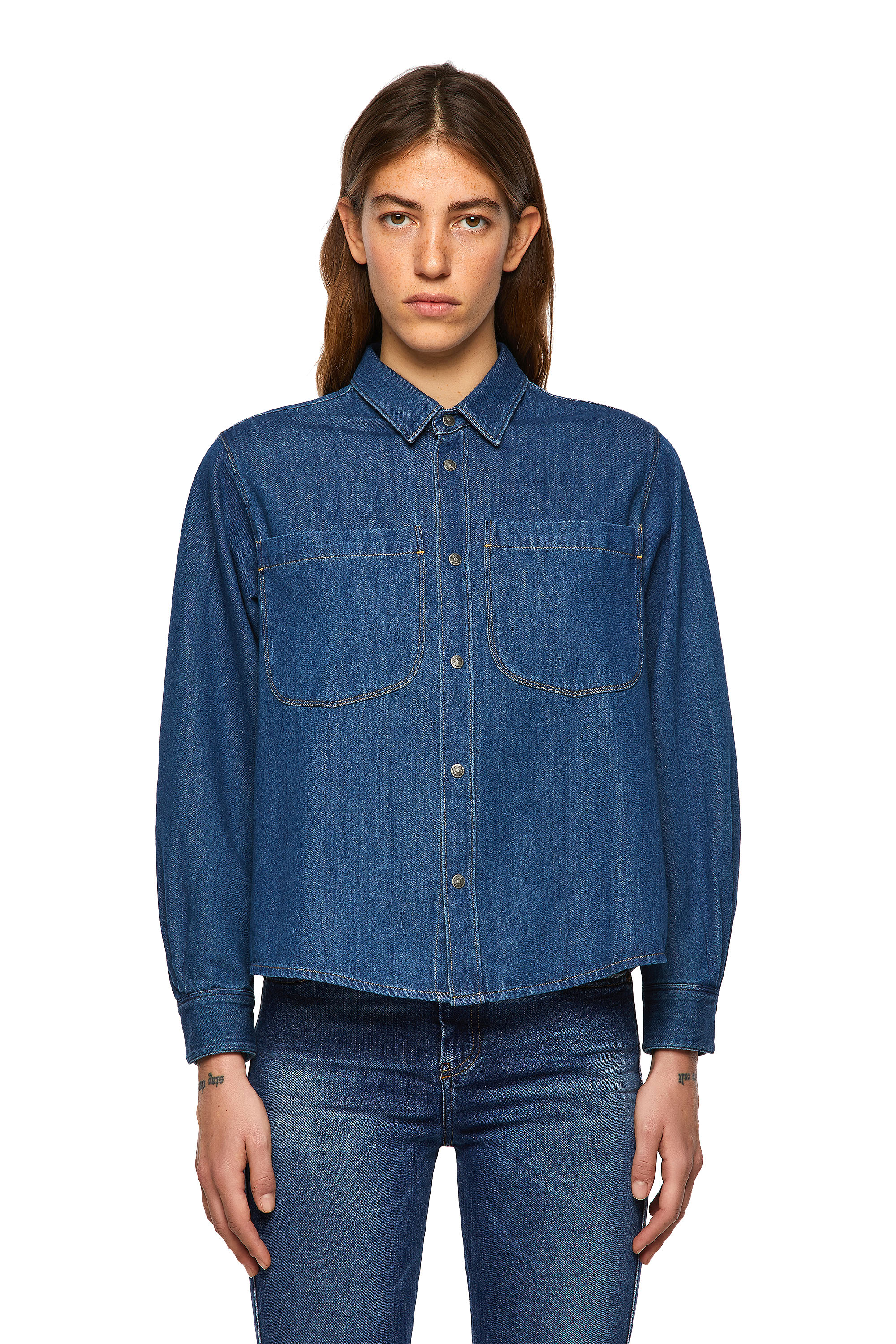 DE-BEA-SP, Blue Diesel - DE-BEA-SP, Blue - Denim Shirts - Image 1