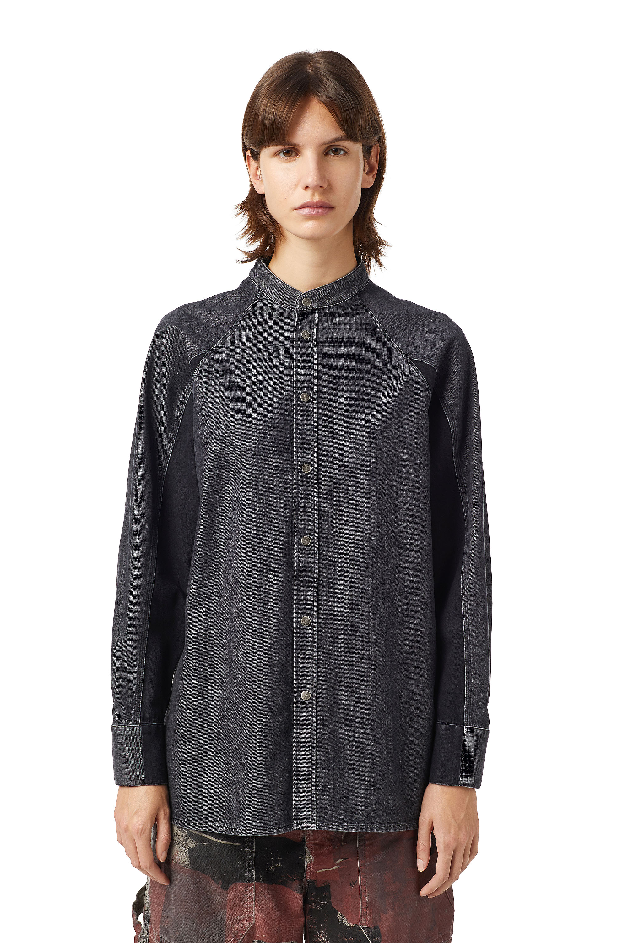 DE-NOVA-SP1, Black Diesel - DE-NOVA-SP1, Black - Denim Shirts - Image 1