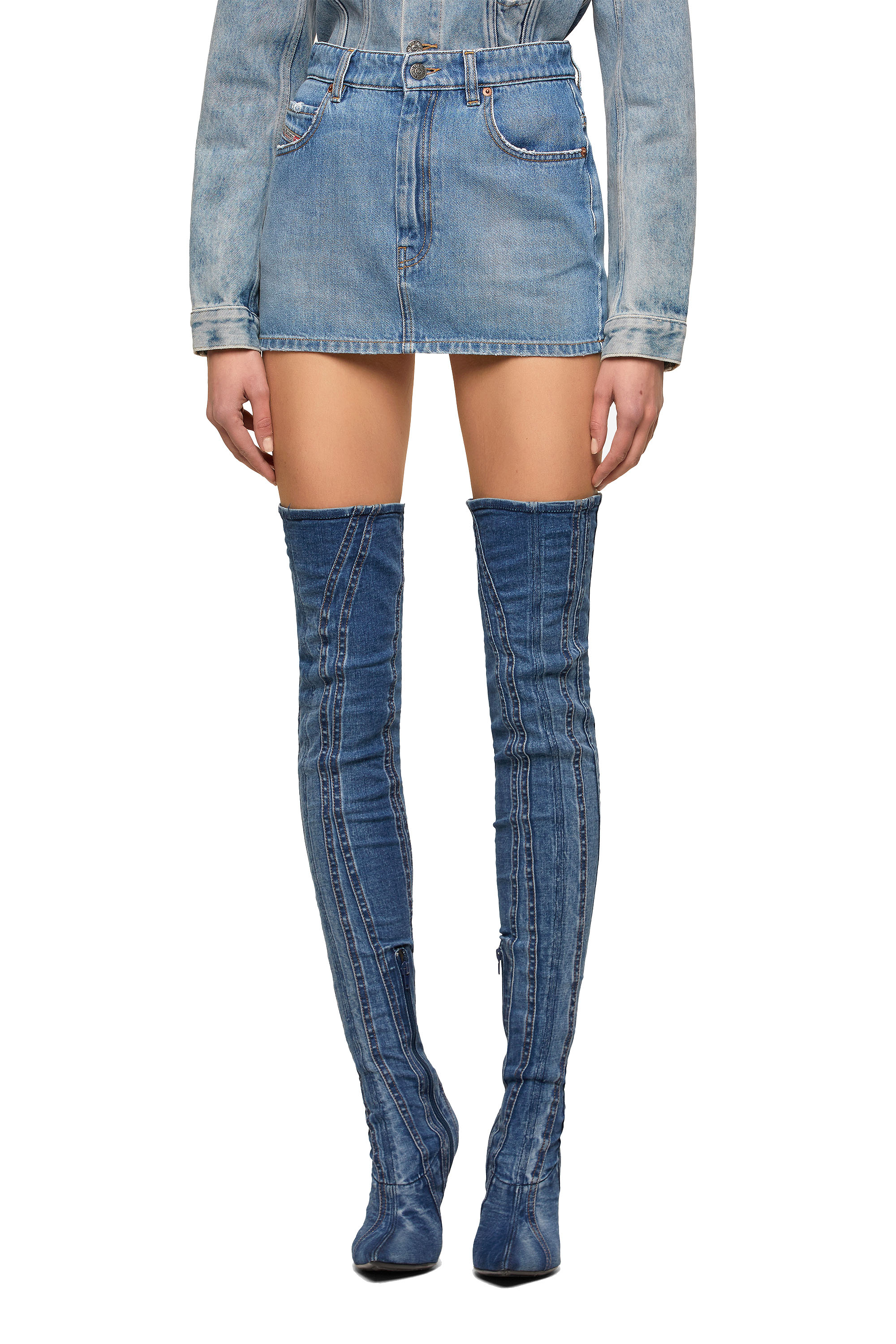 DE-EISY, Light Blue Diesel - DE-EISY, Light Blue - Skirts - Image 1