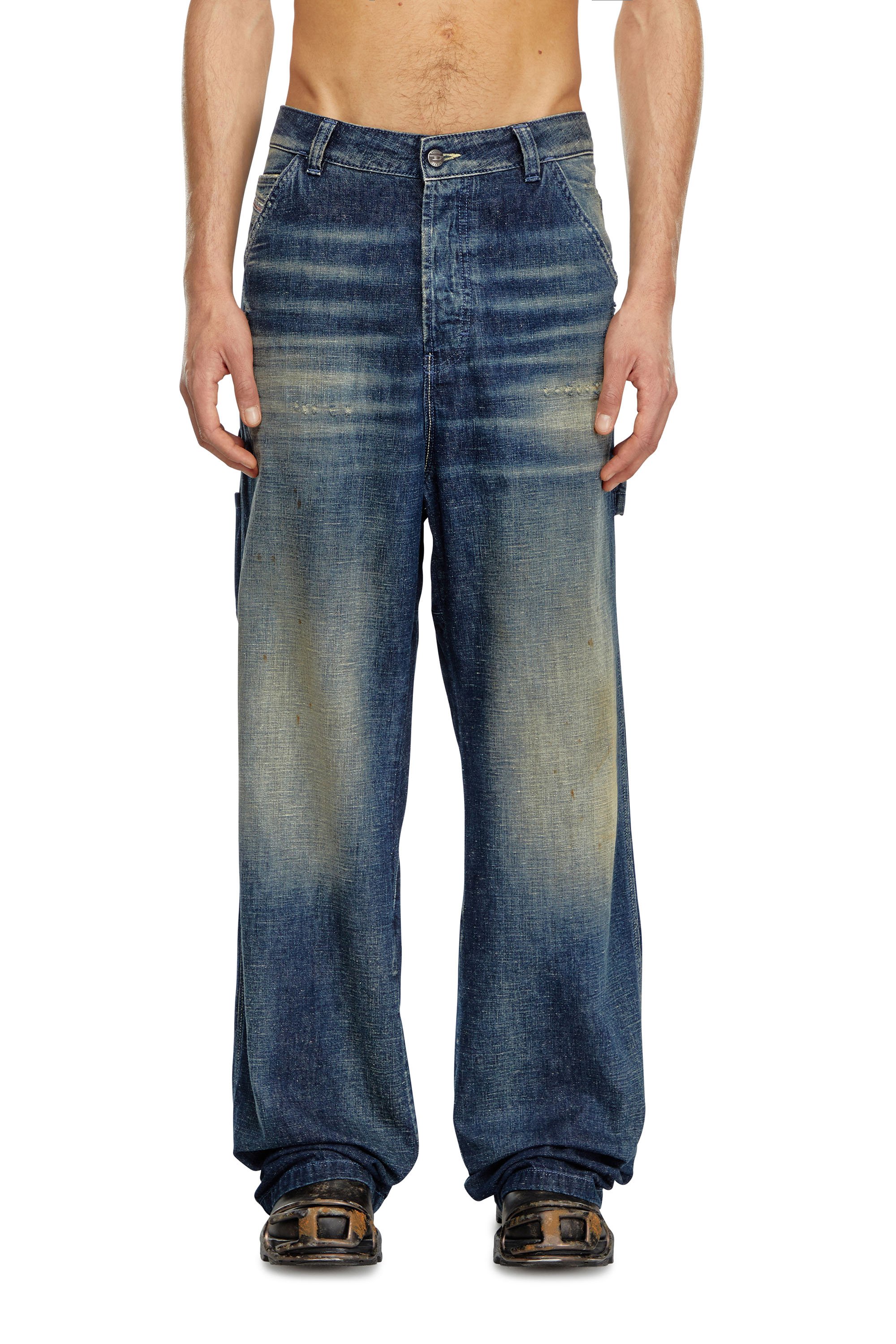 Diesel - Man's Relaxed Jeans D-Livery 09J91, Dark Blue - 2