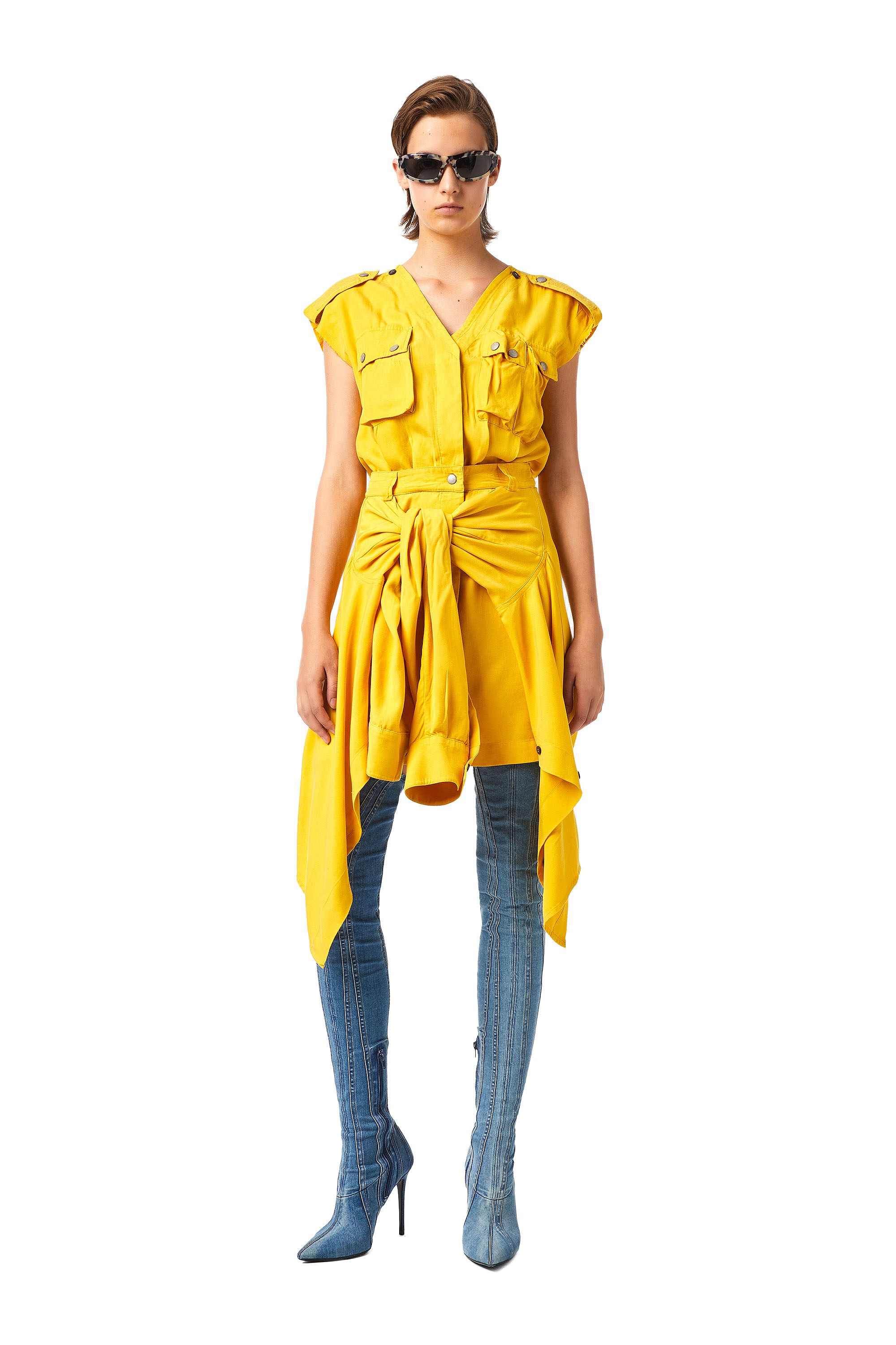 D-GIUDITTA, Yellow Diesel - D-GIUDITTA, Yellow - Dresses - Image 1