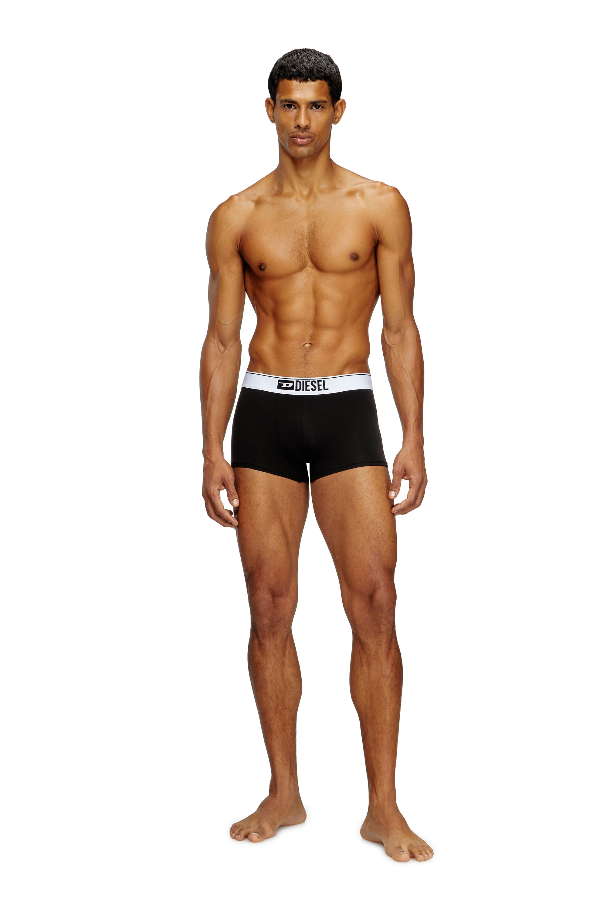 Diesel - UMBX-DAMIENTHREEPACK, Man's Three-pack of plain boxer in Black/White - 2