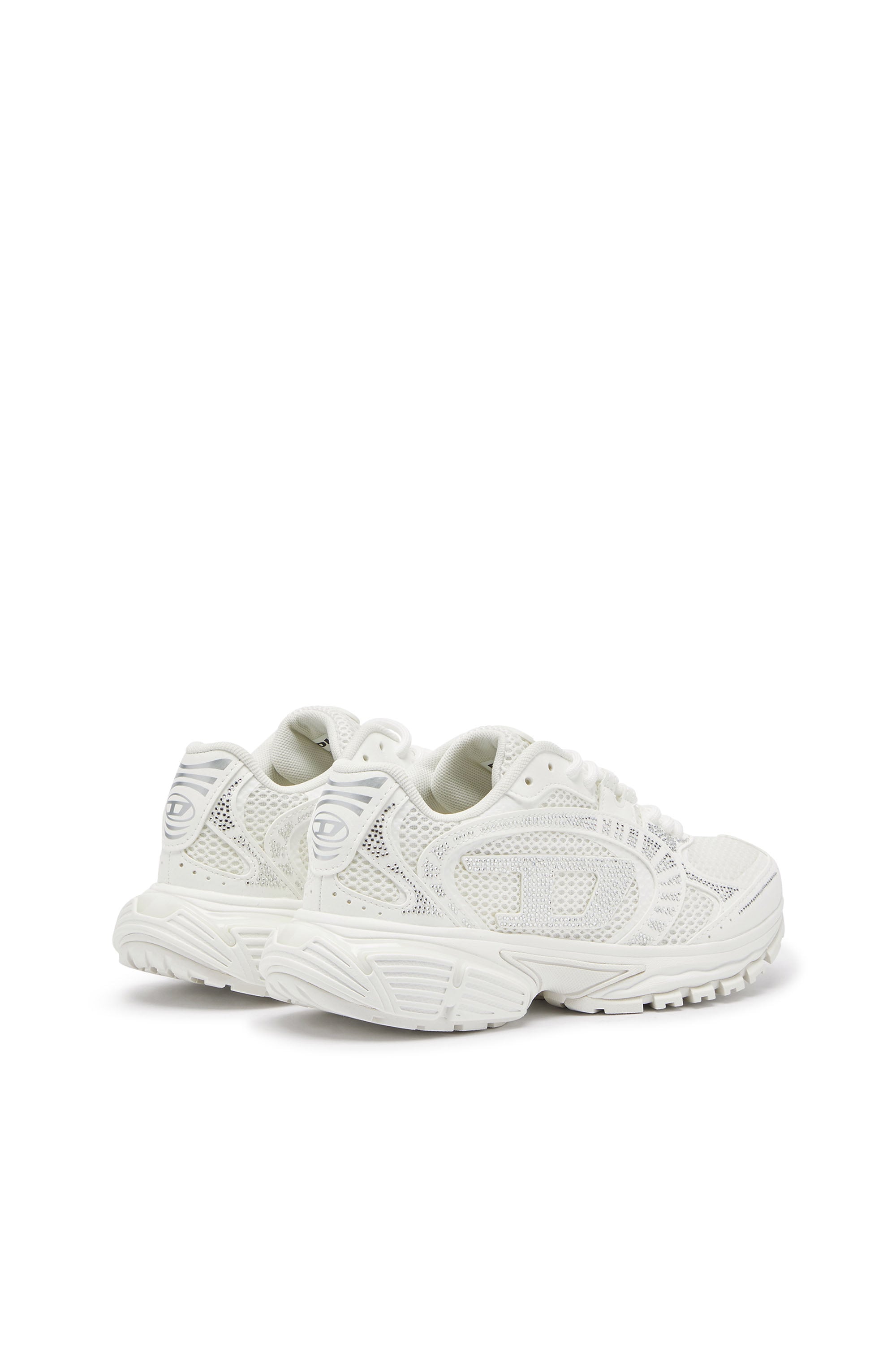 Diesel - S-PRO-V-DENSE LOW W, Woman's S-Pro-V-Dense - Mesh sneakers with crystals in White - 3